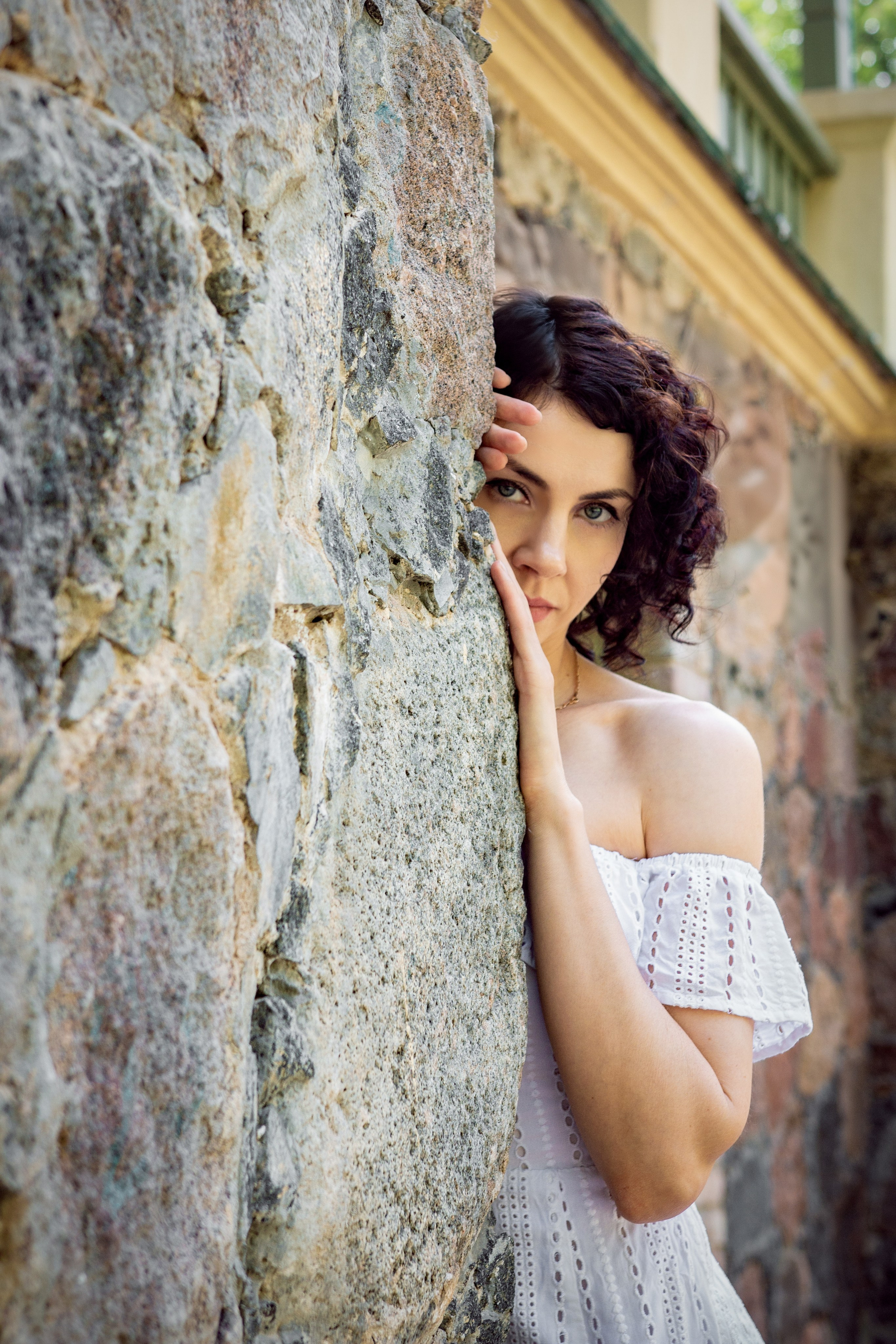 Фотосессия в белом платье Лошицкий парк Минск