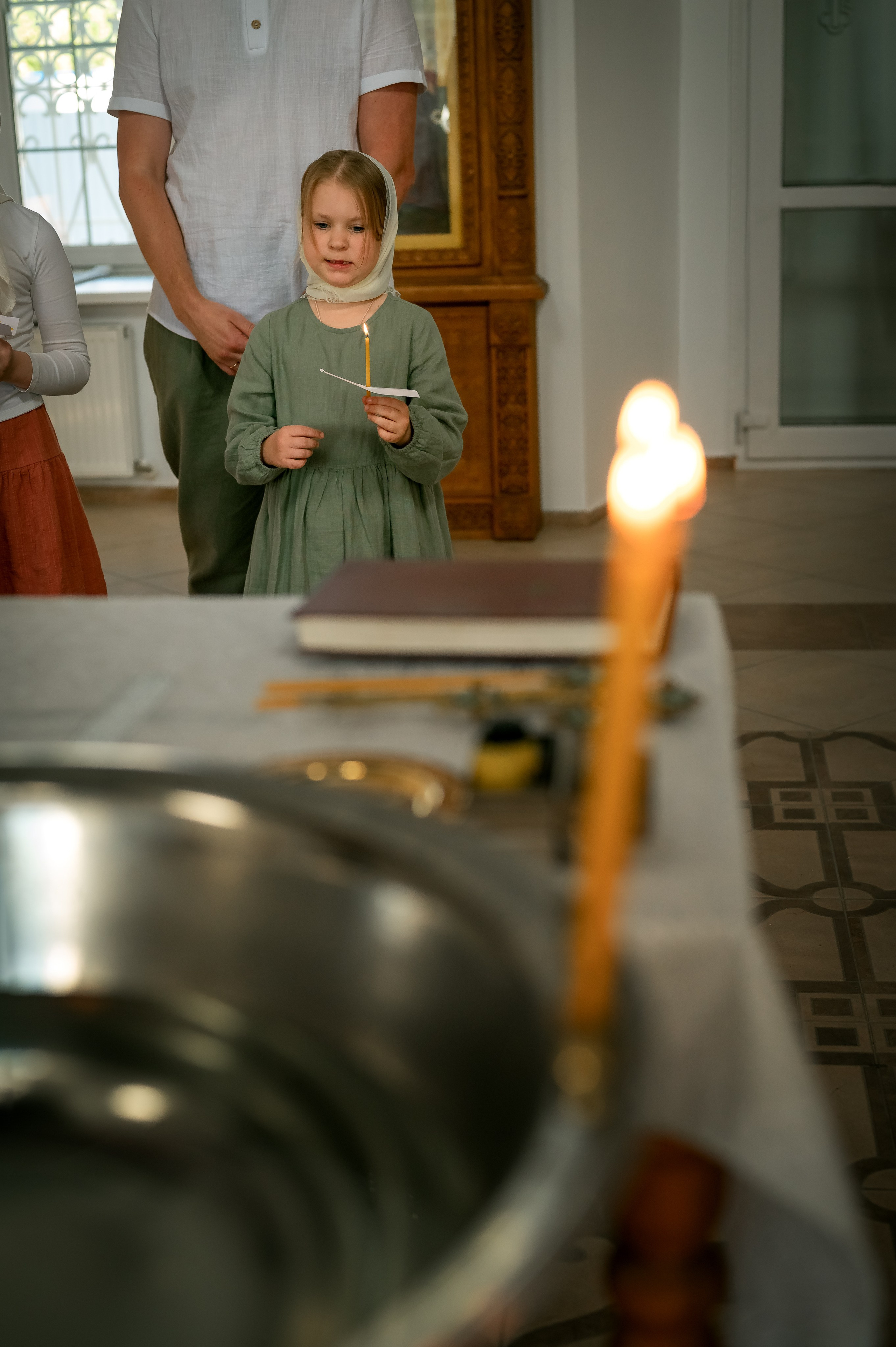 Таинство крещения. Фотограф новорождённых, семейный, школьный в городе Калуге Евгения