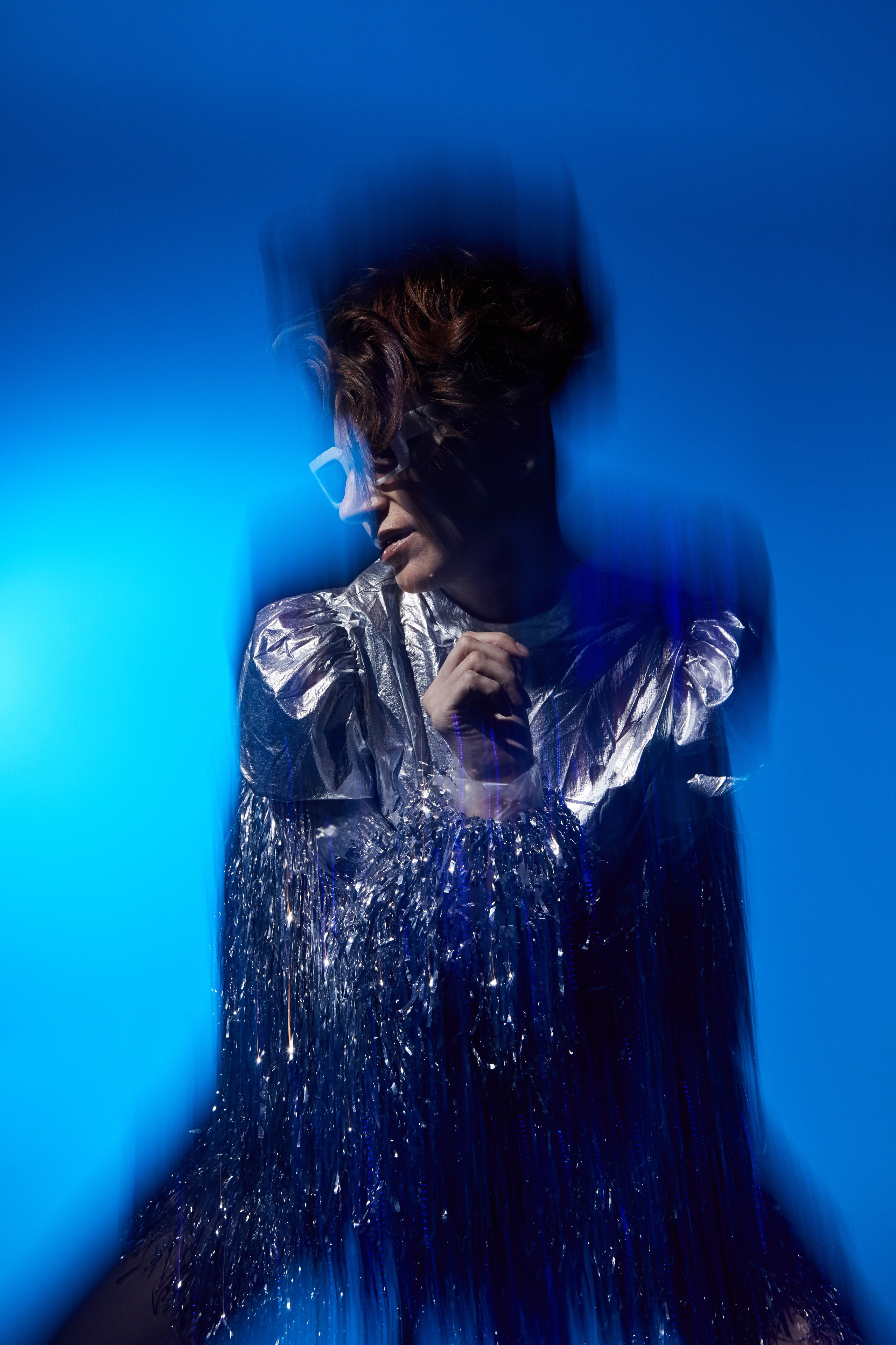 Лазер, длинная выдержка, цветной свет