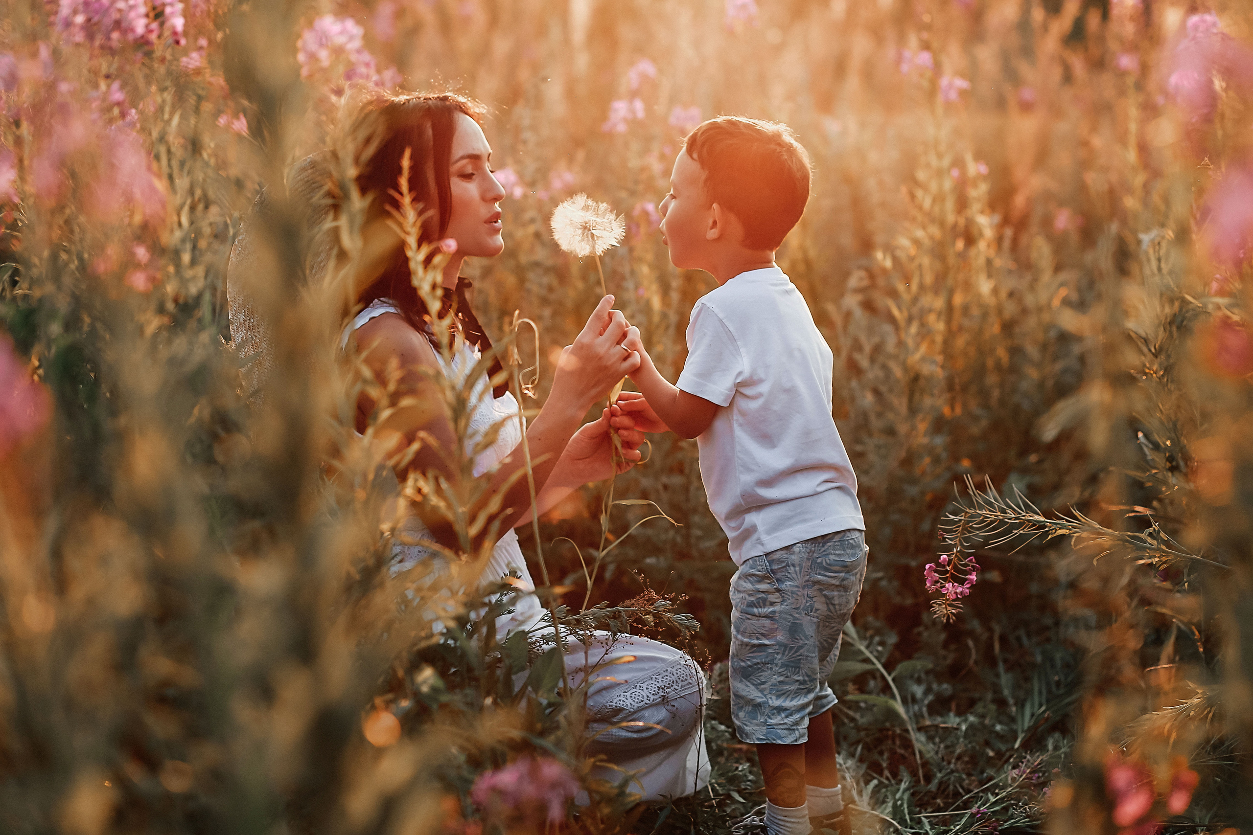 Семейная съемка в поле Иван-чай. Иванова Ирина Свадебный и семейный фотограф г. Уфа