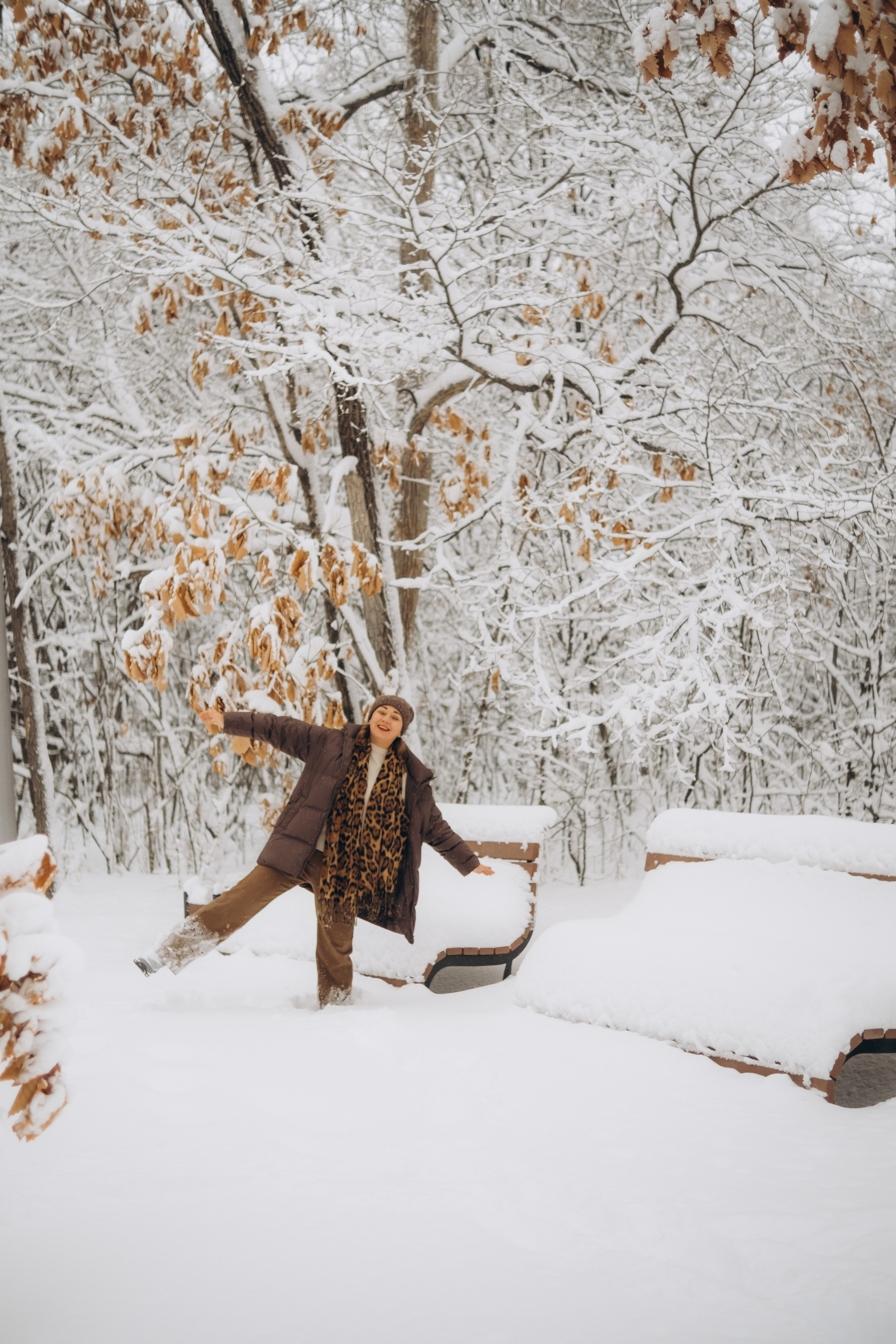 Снегопад. Улица. Семейный и женский фотограф в городе Благовещенск Надежда Буярова