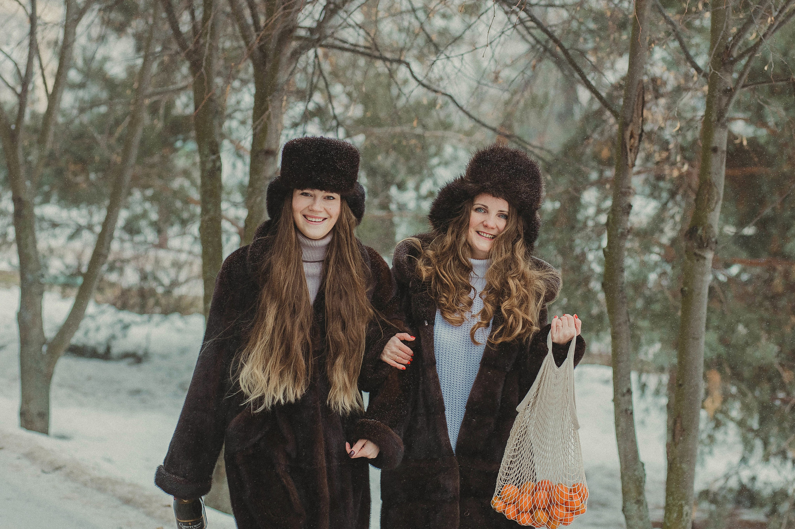 Зимняя фотосессия для девушек в стиле СССР. Фотограф в Москве и Люберцах Анна Ушакова