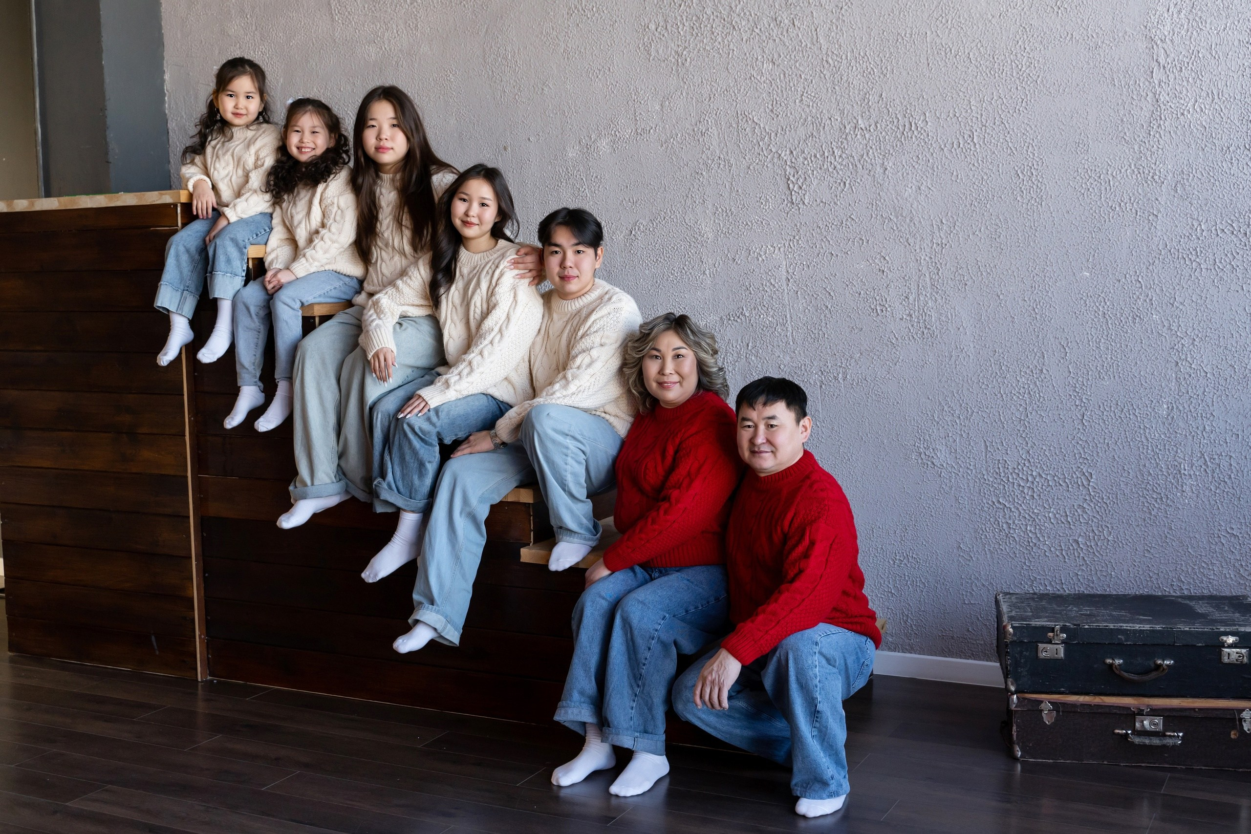 Комплекты Family look. Фотостудия Малина в городе Улан-Удэ. Фотограф Ирина Жарникова