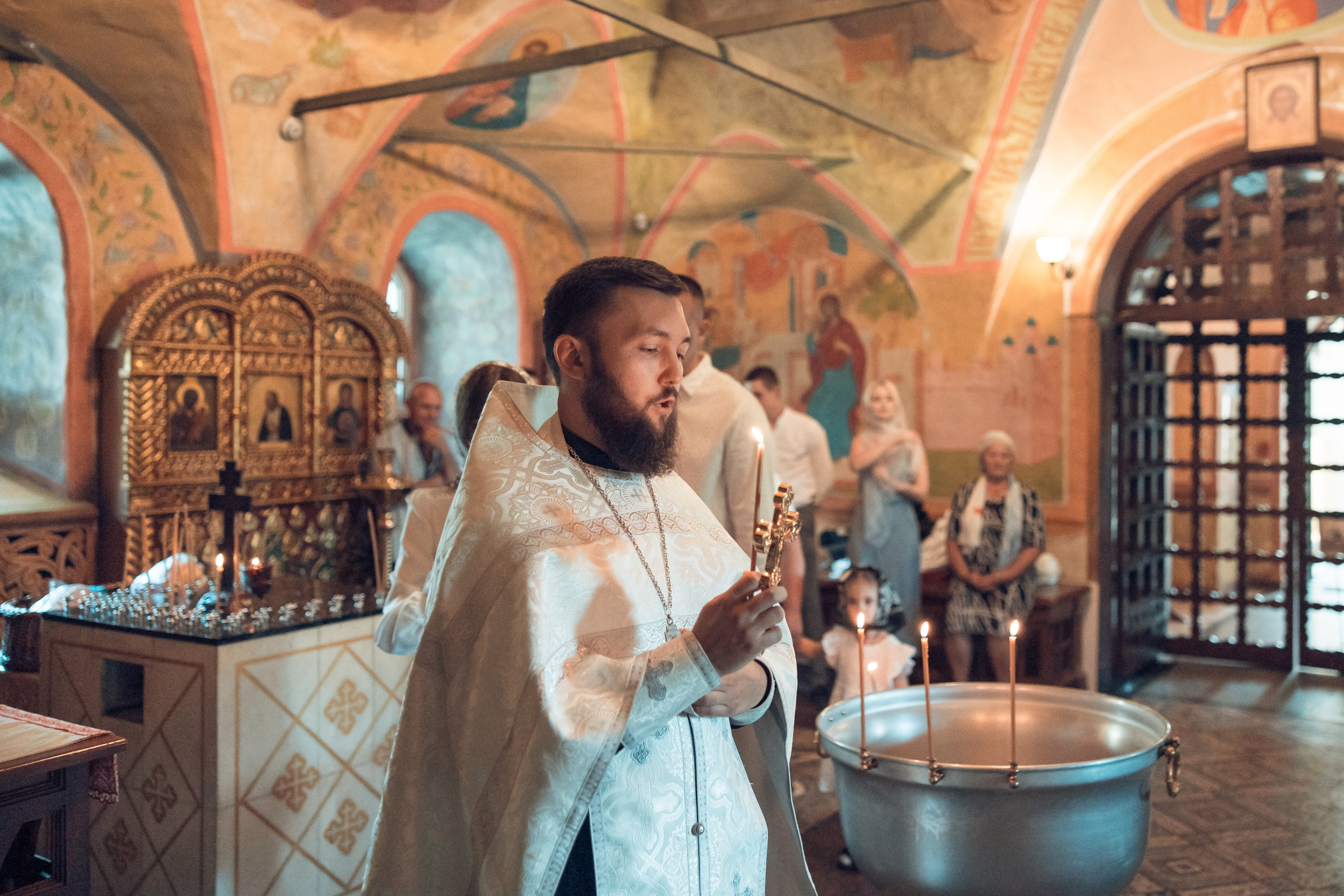 Таинство Крещения Матвея. Спасо-Преображенский храм (Спаса на Яру). Семейный фотограф в Рязани и Рязанской области