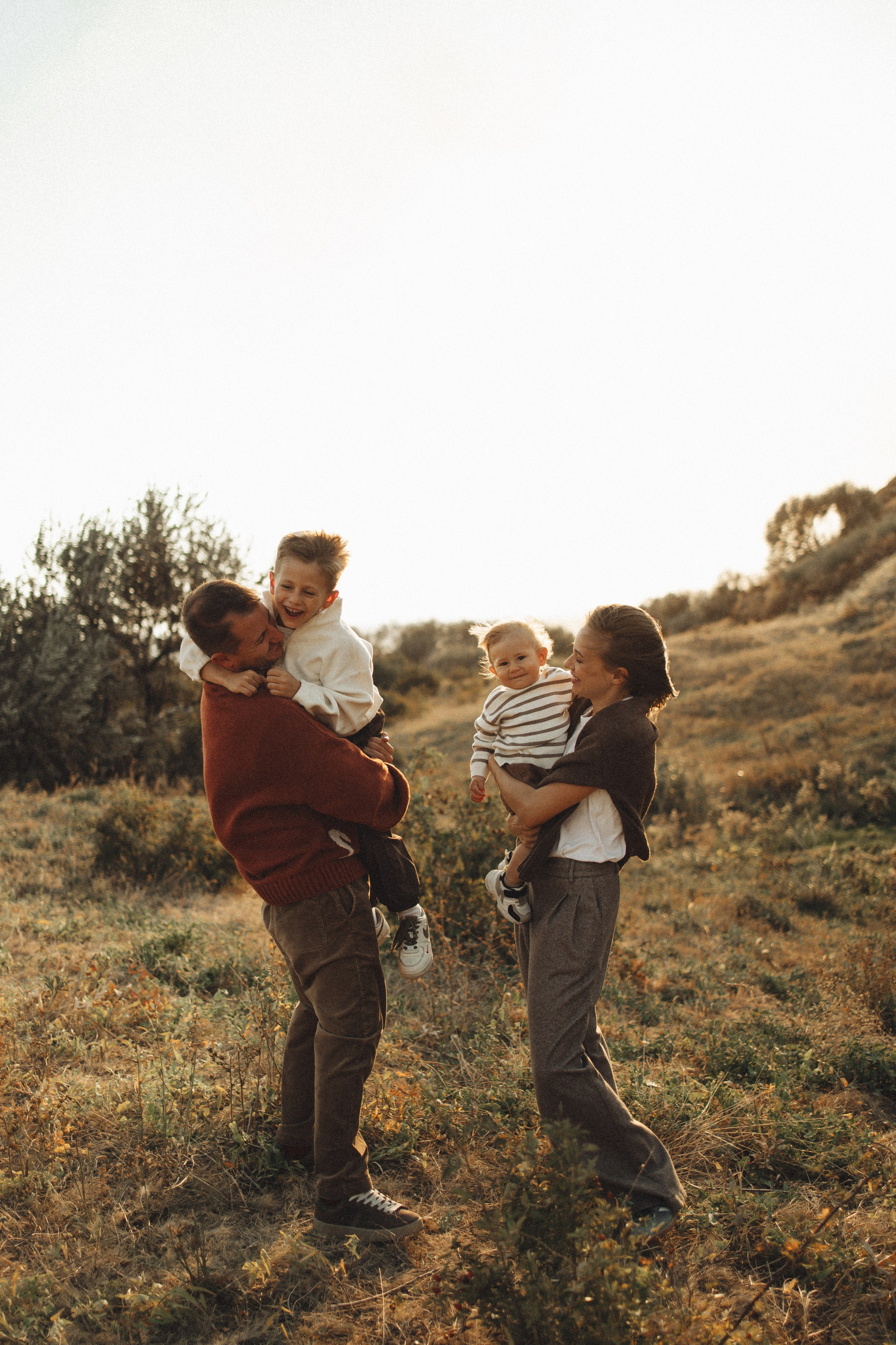 Семейная история, закат в Мержаново. Семейный и детский фотограф, таганрог, ростов-на-дону