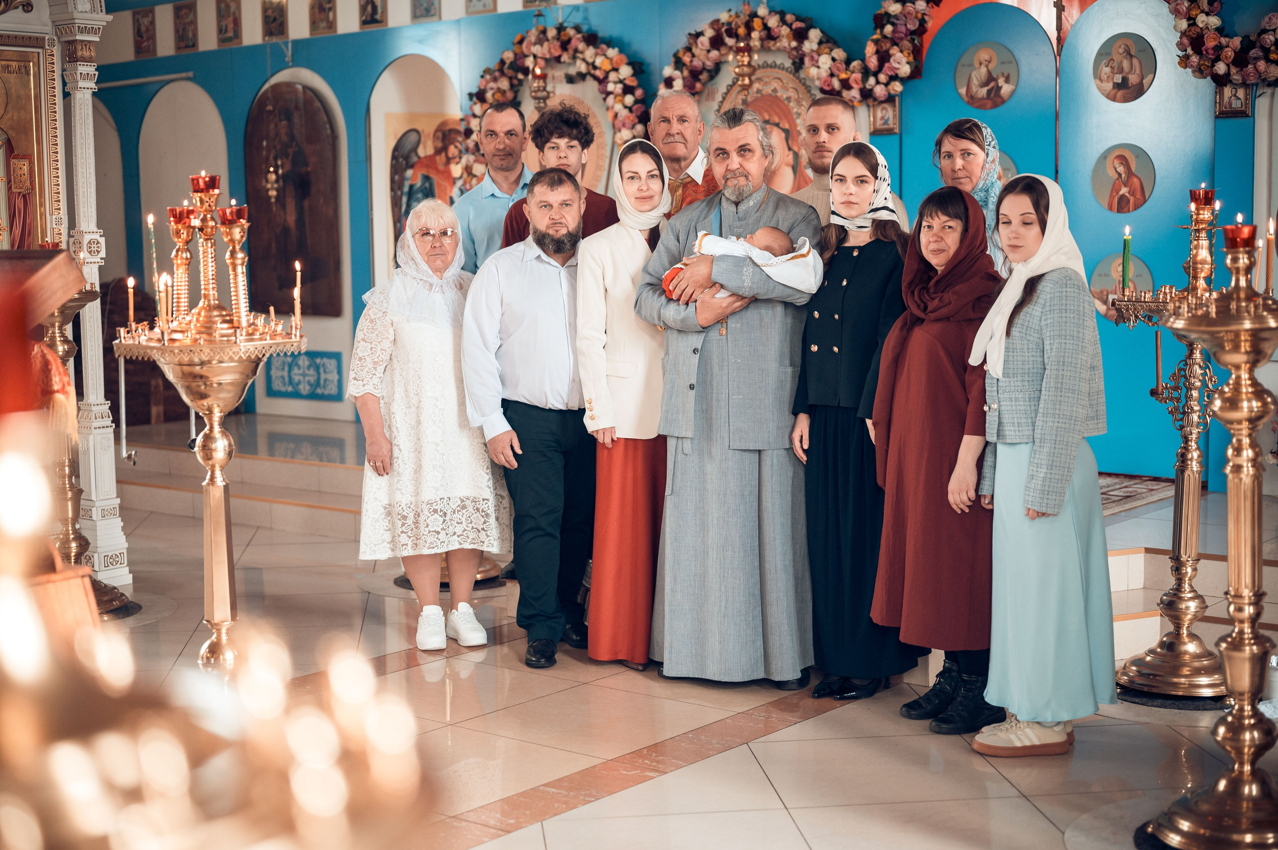 Таинство Крещения Трофима храм иконы Божией Матери «Неупиваемая Чаша». Фотограф на Таинство Венчания и Крещения в Краснодаре Абрамова Людмила