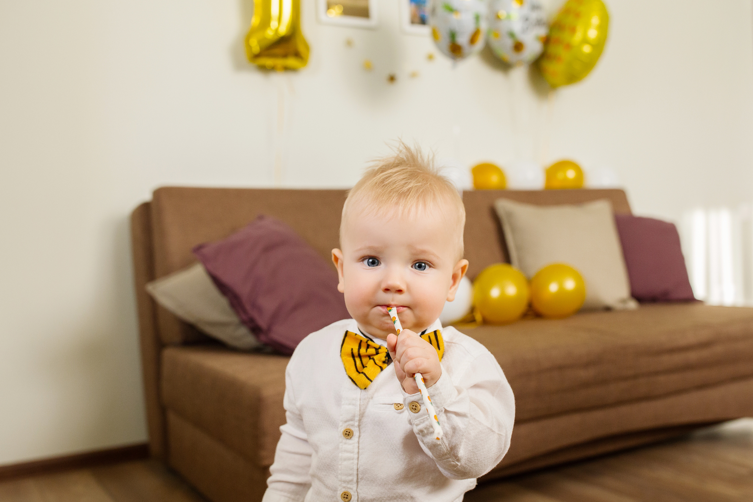 Домашняя съёмка к годику малыша