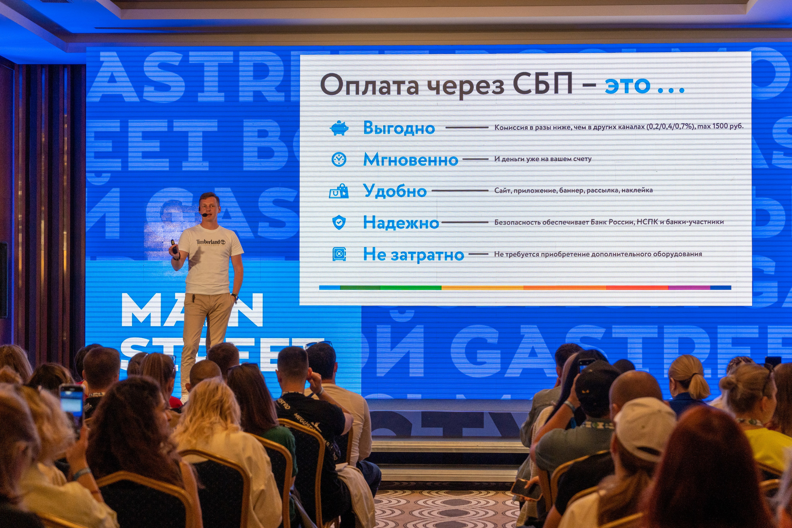 Фотоотчет партнерской интеграции СБП на Gastreet 2023. Репортажный фотограф в Красной Поляне и Сочи Павлюченко Екатерина