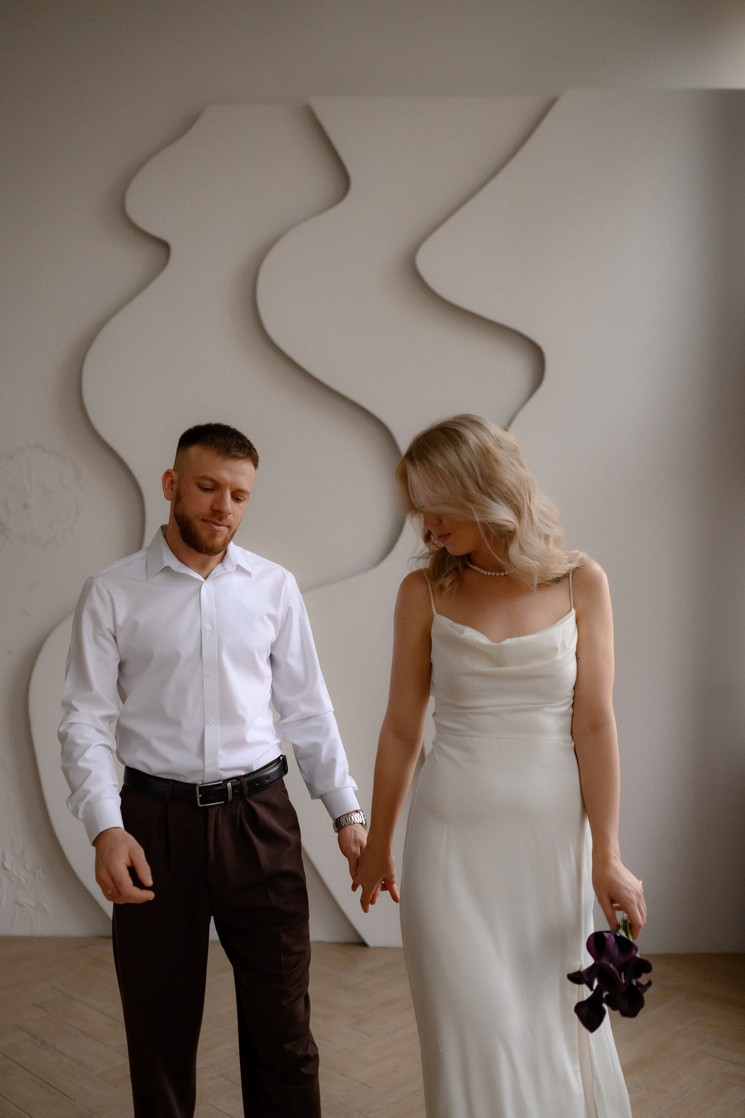 Коля и Алёна в студии. Семейный и свадебный lifestyle-фотограф в Москве Мария Петрова