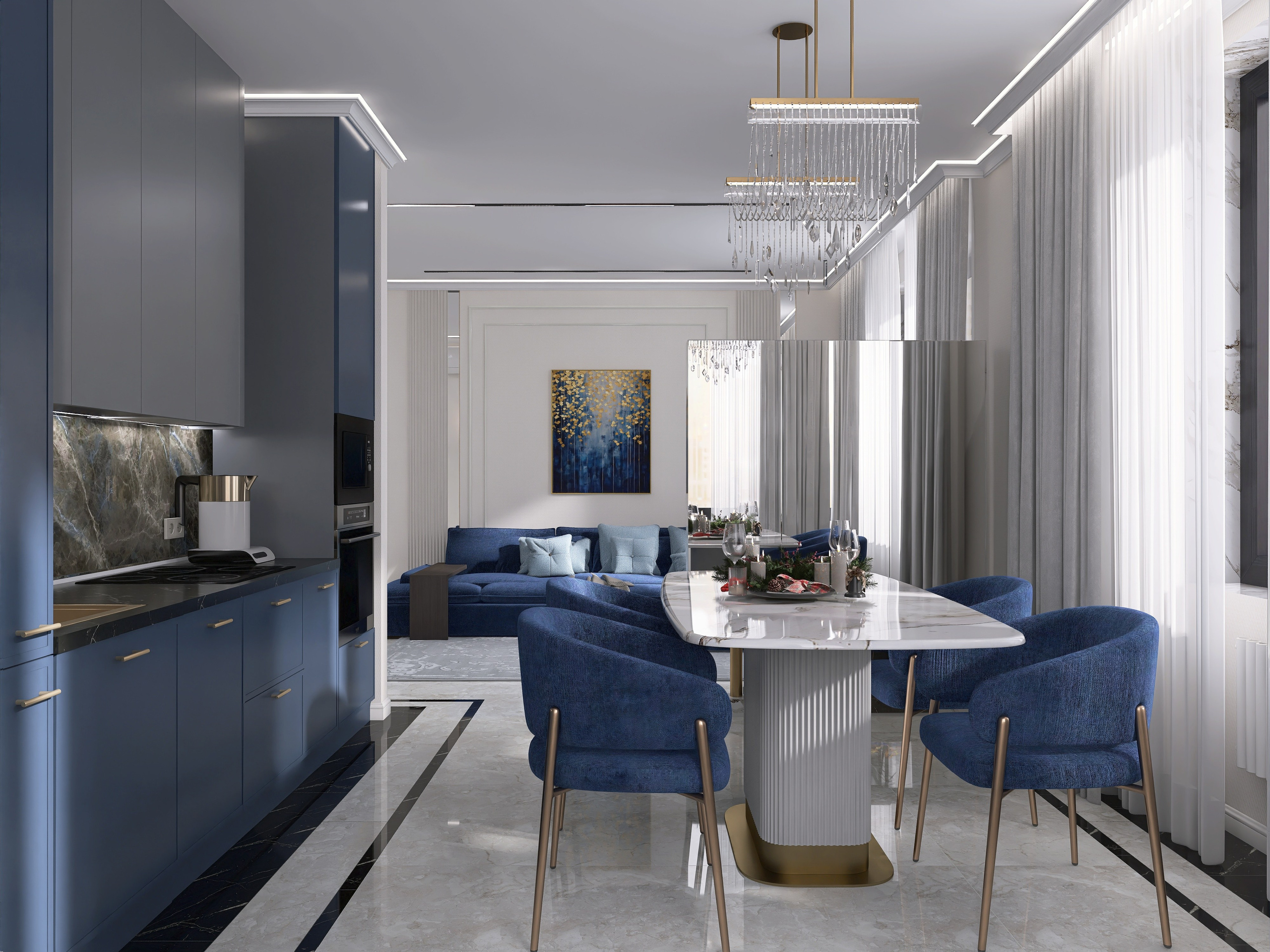 ЖК Тихомиров. Площадь 75 кв. м. Дизайнер интерьера в Новосибирске_Елена Сергеева