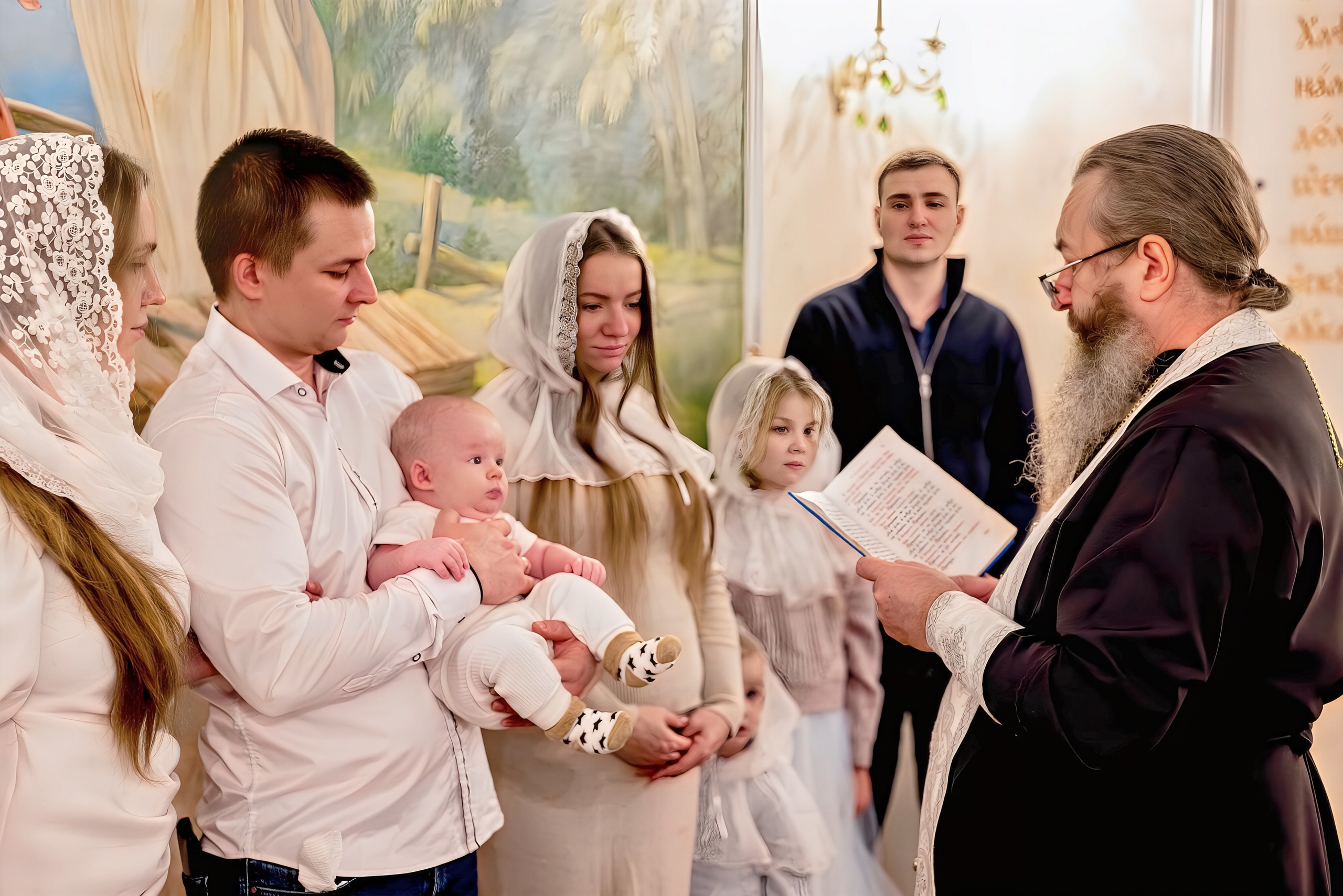 Крещение в церкви Петра и Февронии Муромских. Семейный и детский фотограф Москва