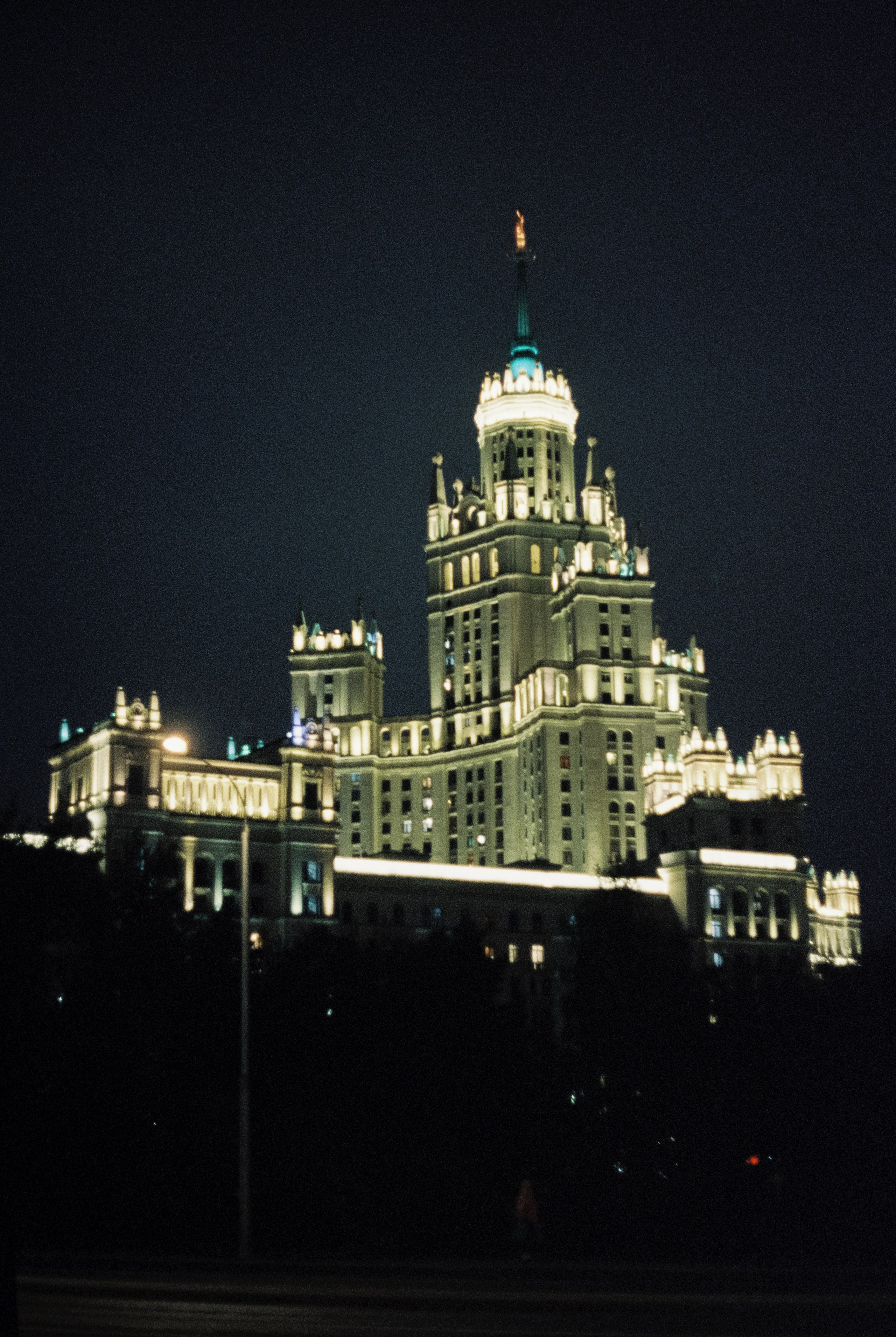 Москва вечером на пленку