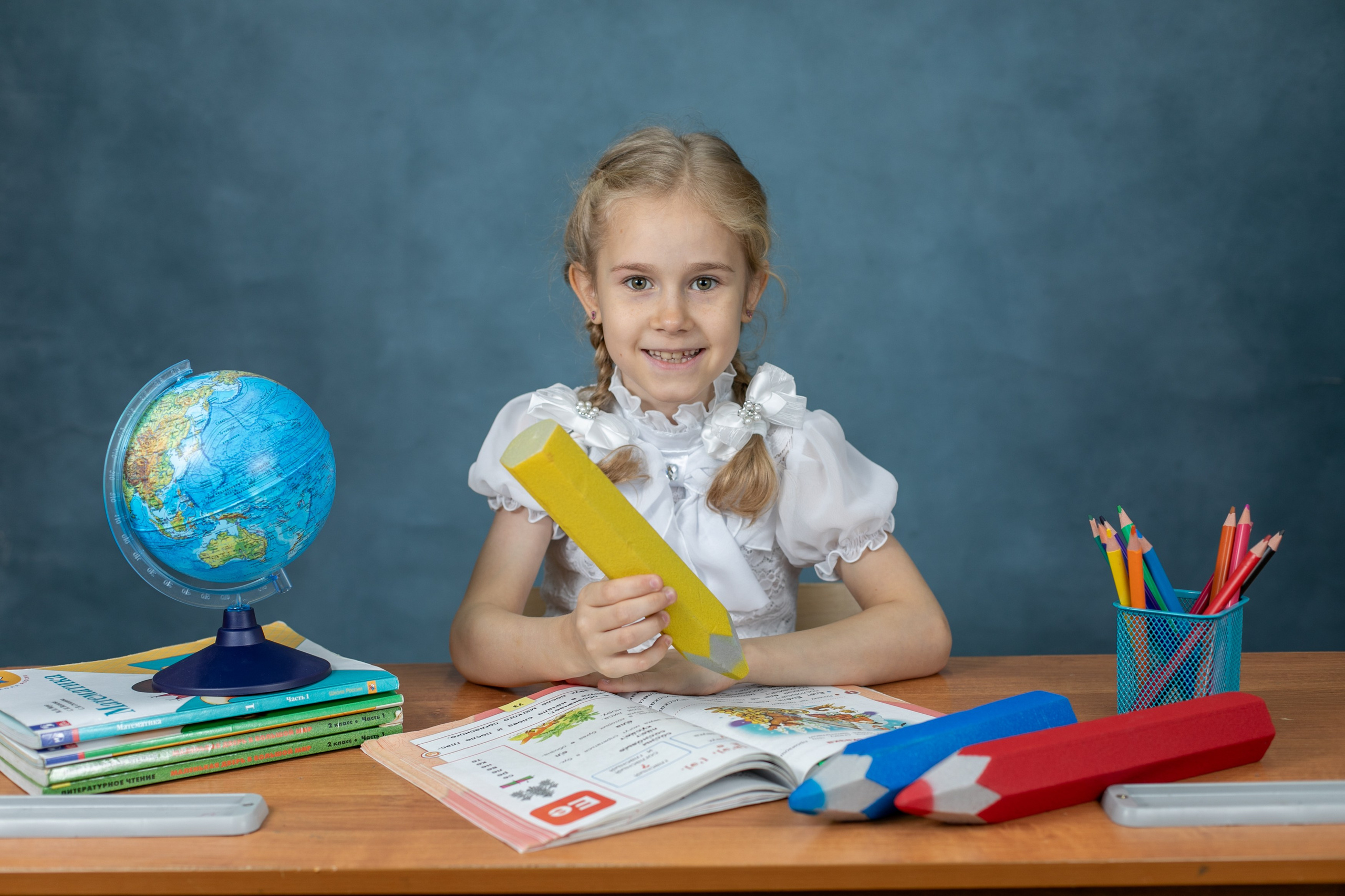Портреты. Первоклашки. Школьный и детский фотограф в Южно-Сахалинске Анастасия Лескова