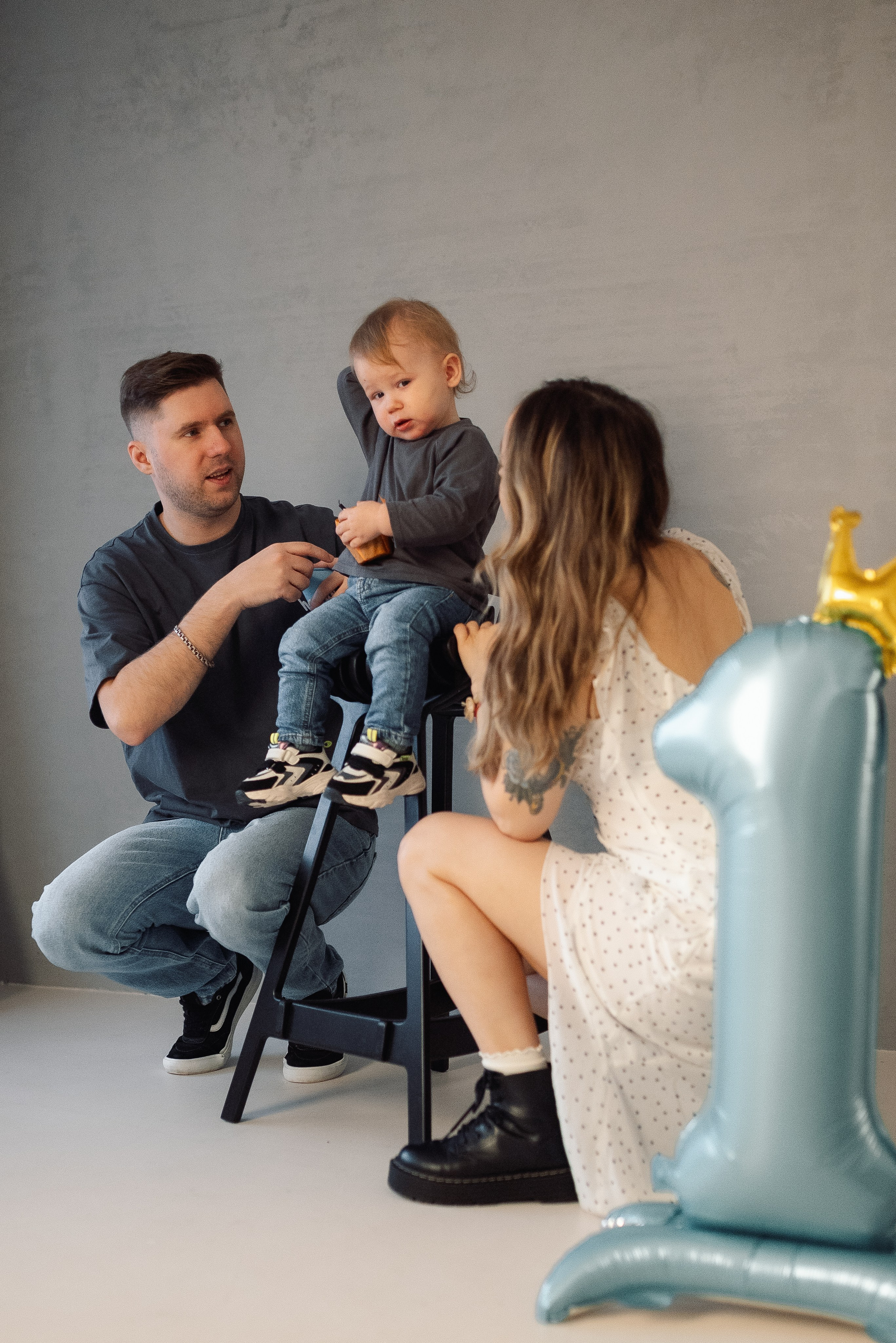 Годовасие с мамой и папой. Семейный и детский фотограф в Щелково Алена Дробот