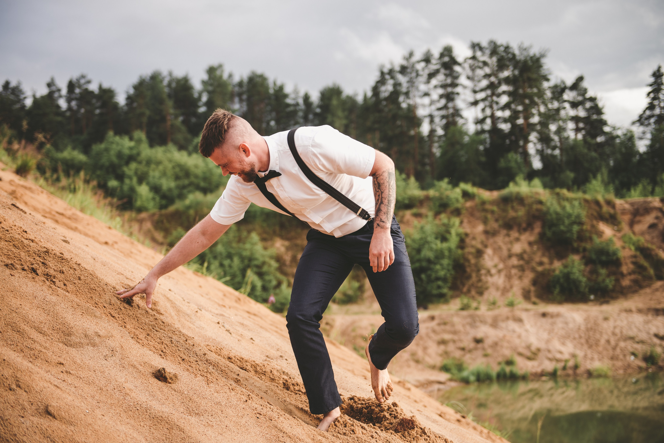 Выездная регистрация на песчаном карьере. Свадебный и семейный фотограф София Невская