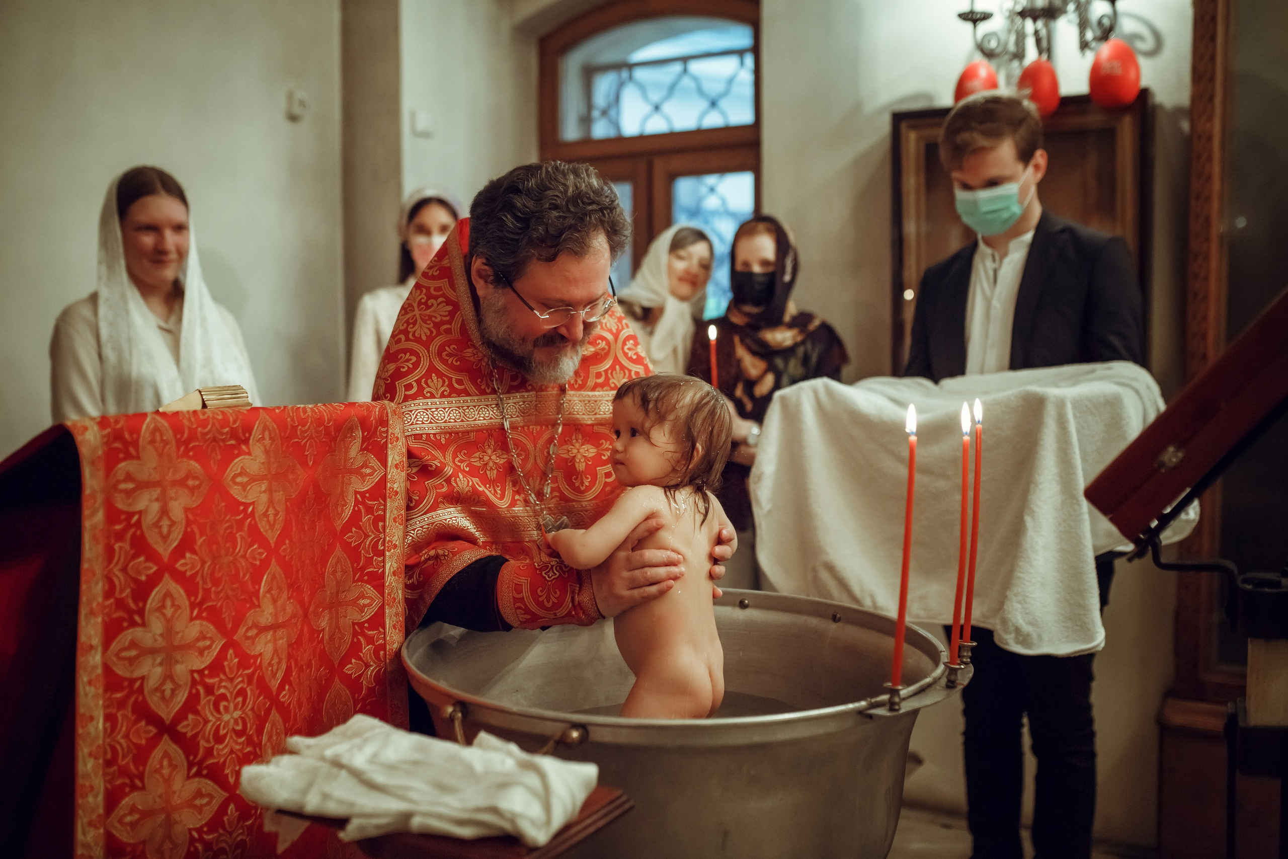 Крещение Даши. Фотограф на Крещение, семейный фотограф в Москве