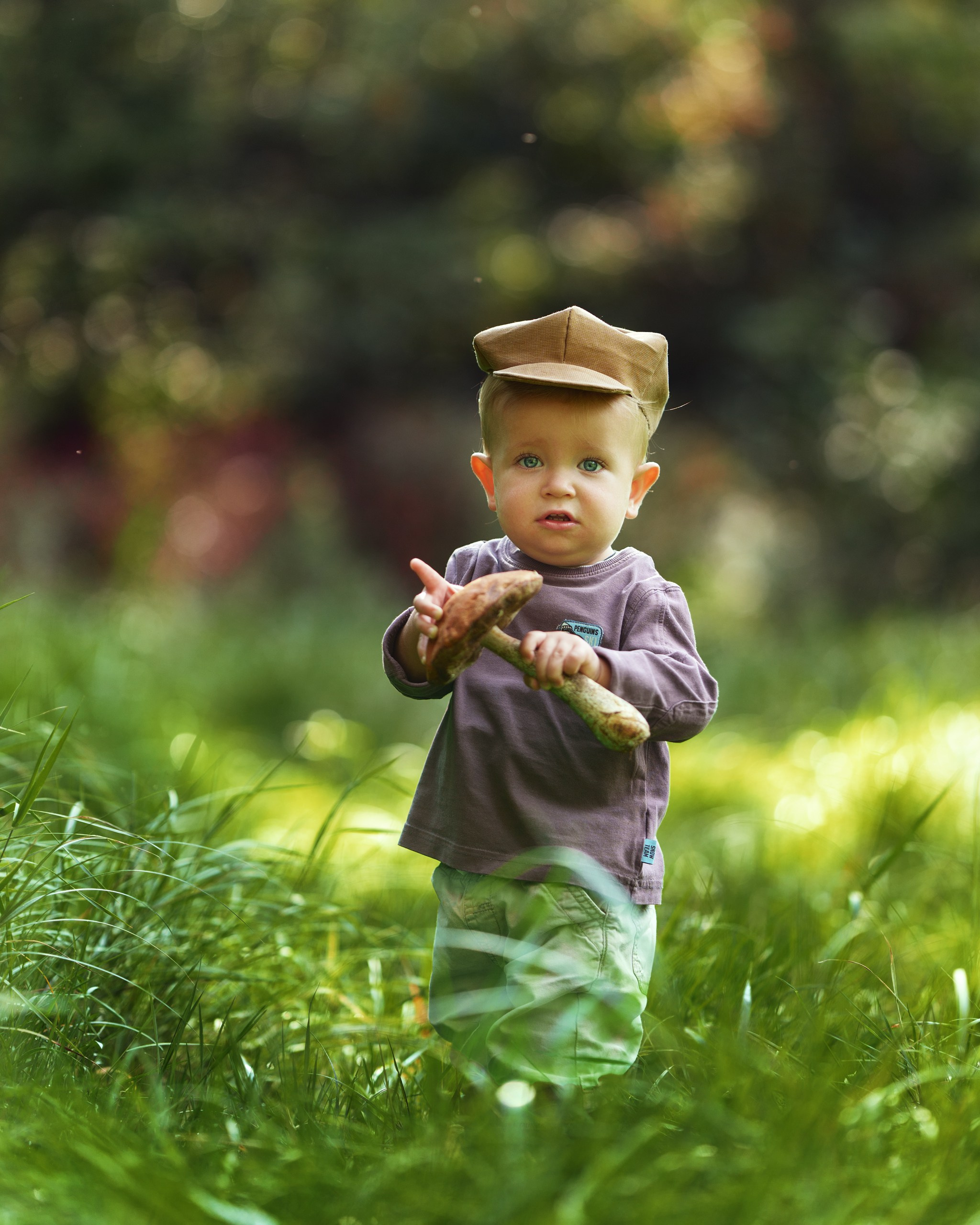 Фотосессия — маленький грибник. Фотограф в Москве — Евгений Мельников