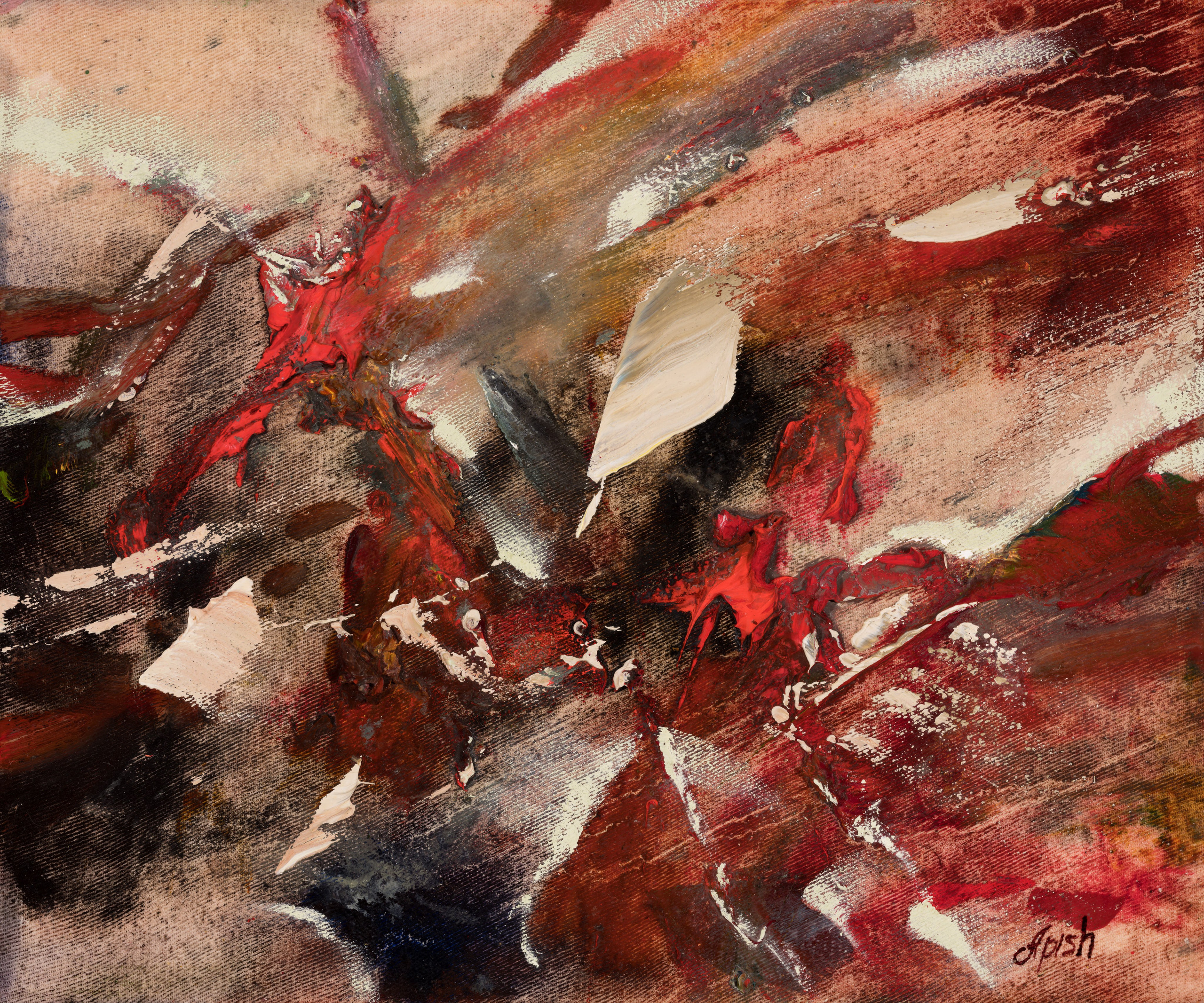 «Остервенение» - художник Алексей Апиш (холст, масло, 25x30 см, 2026)