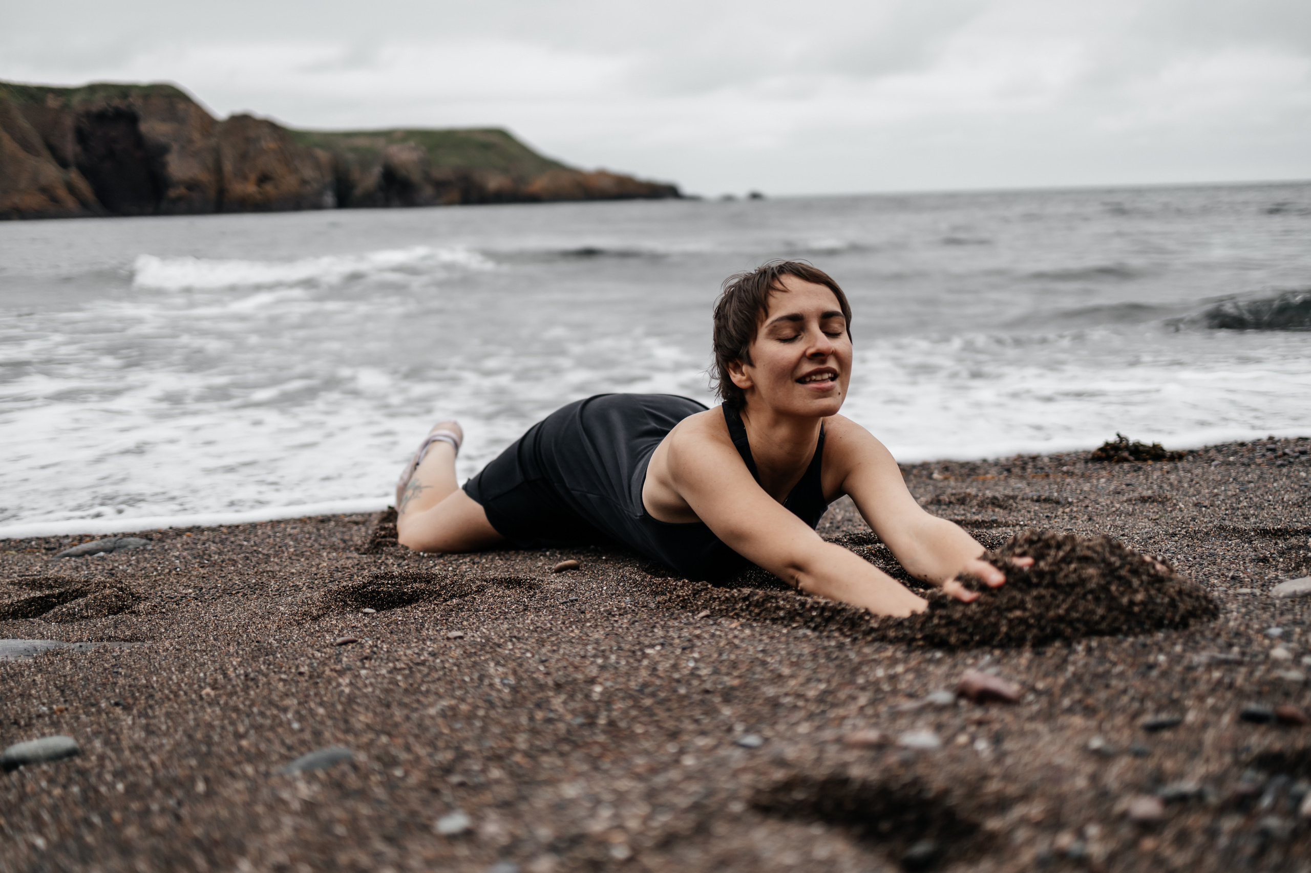 Personal photoshoot in Dunnottar Castle Aberdeen UK. Family and kids photographer in Aberdeen UK Lyubov Popova