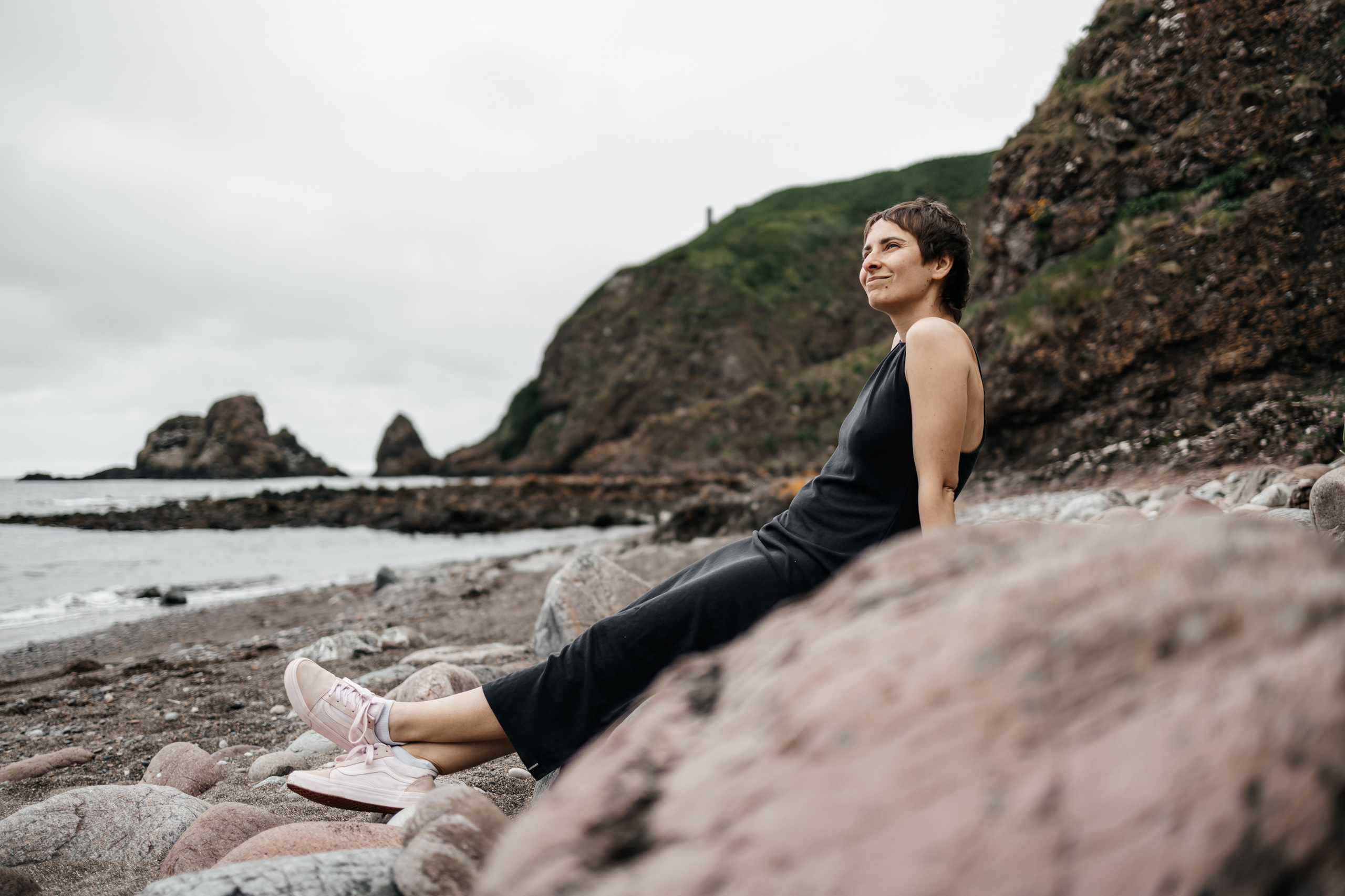 Personal photoshoot in Dunnottar Castle Aberdeen UK. Family and kids photographer in Aberdeen UK Lyubov Popova