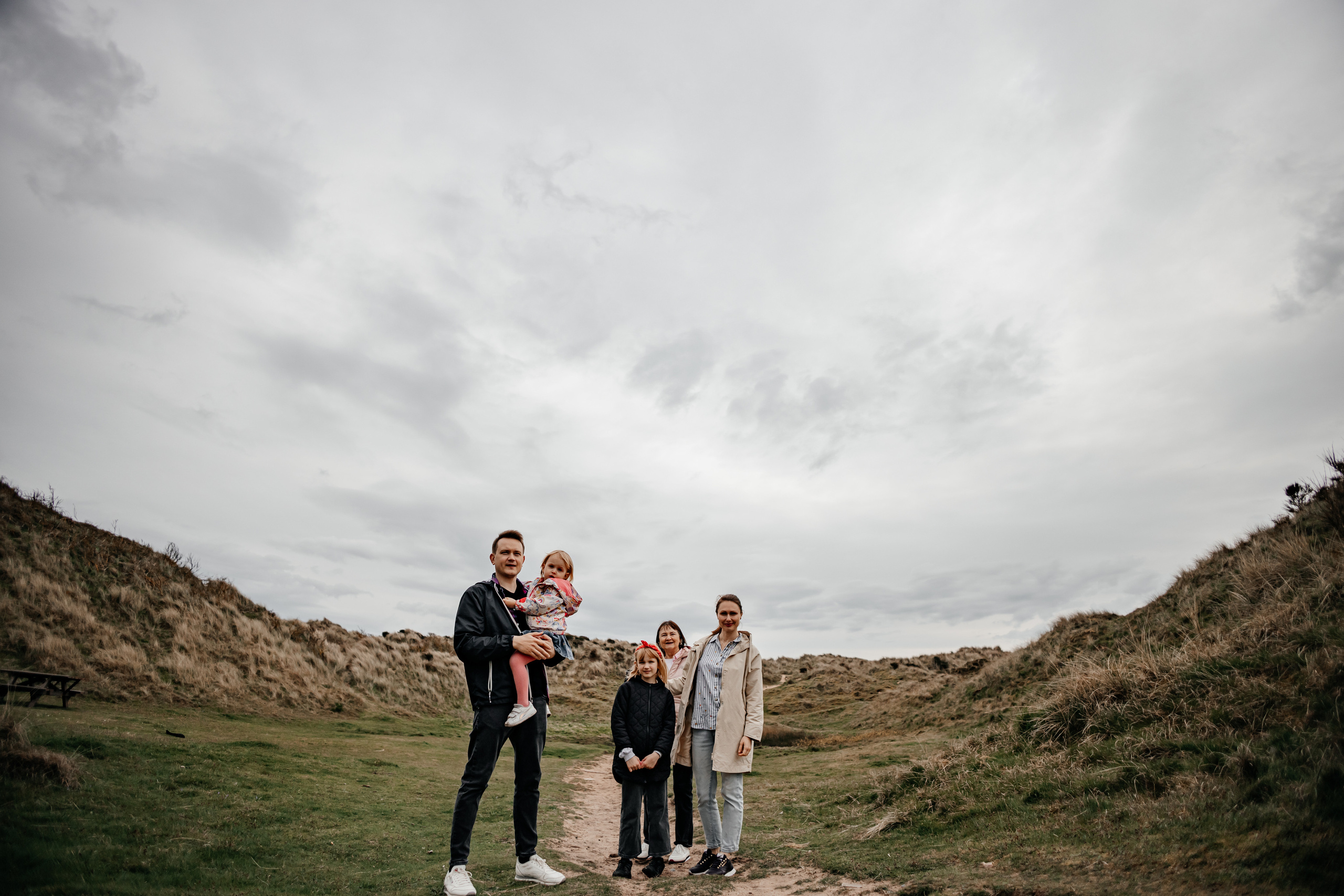 Family on the Balmedee Beach Aberdeen. Family and kids photographer in Aberdeen UK Lyubov Popova