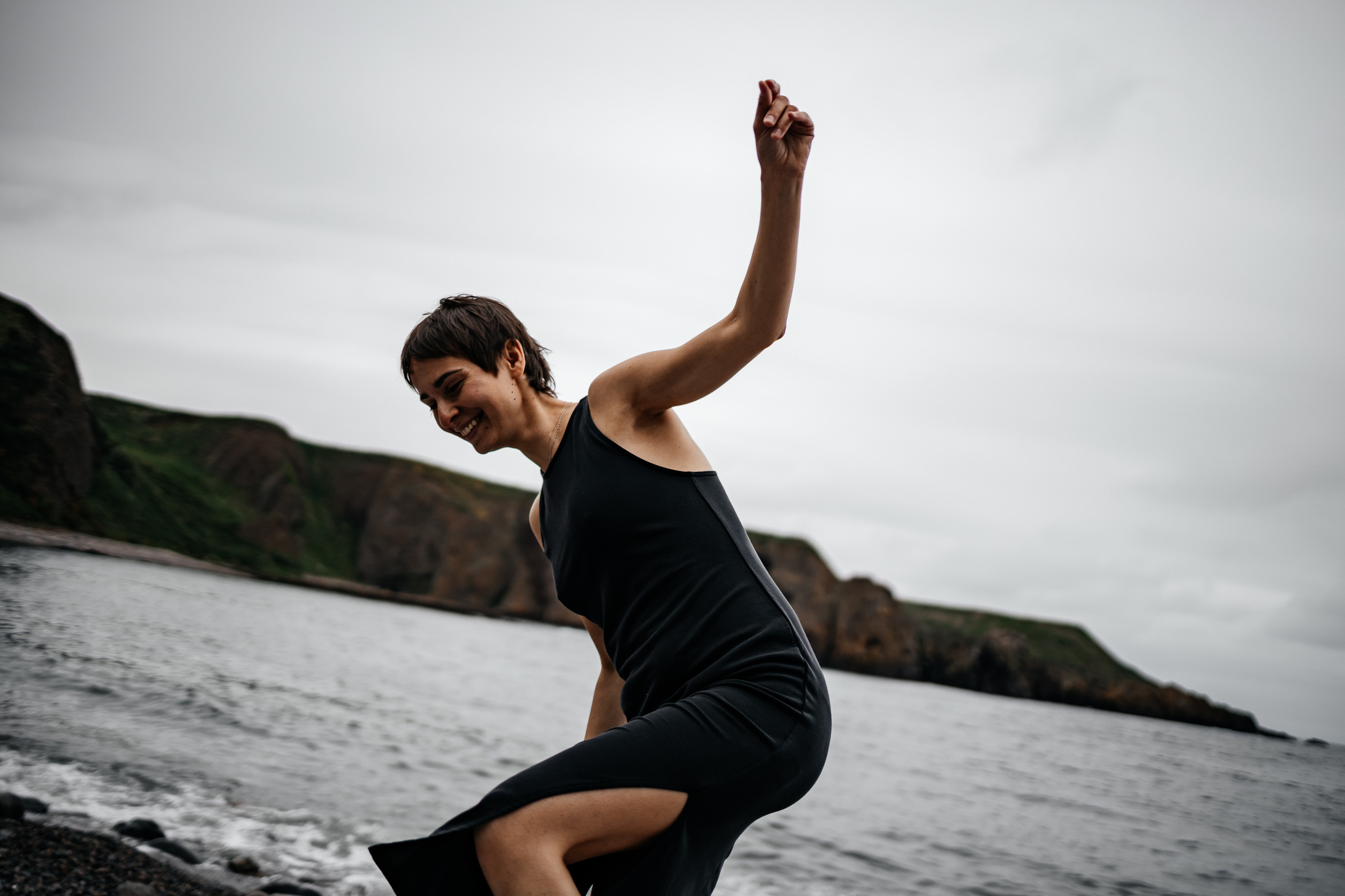 Personal photoshoot in Dunnottar Castle Aberdeen UK. Family and kids photographer in Aberdeen UK Lyubov Popova
