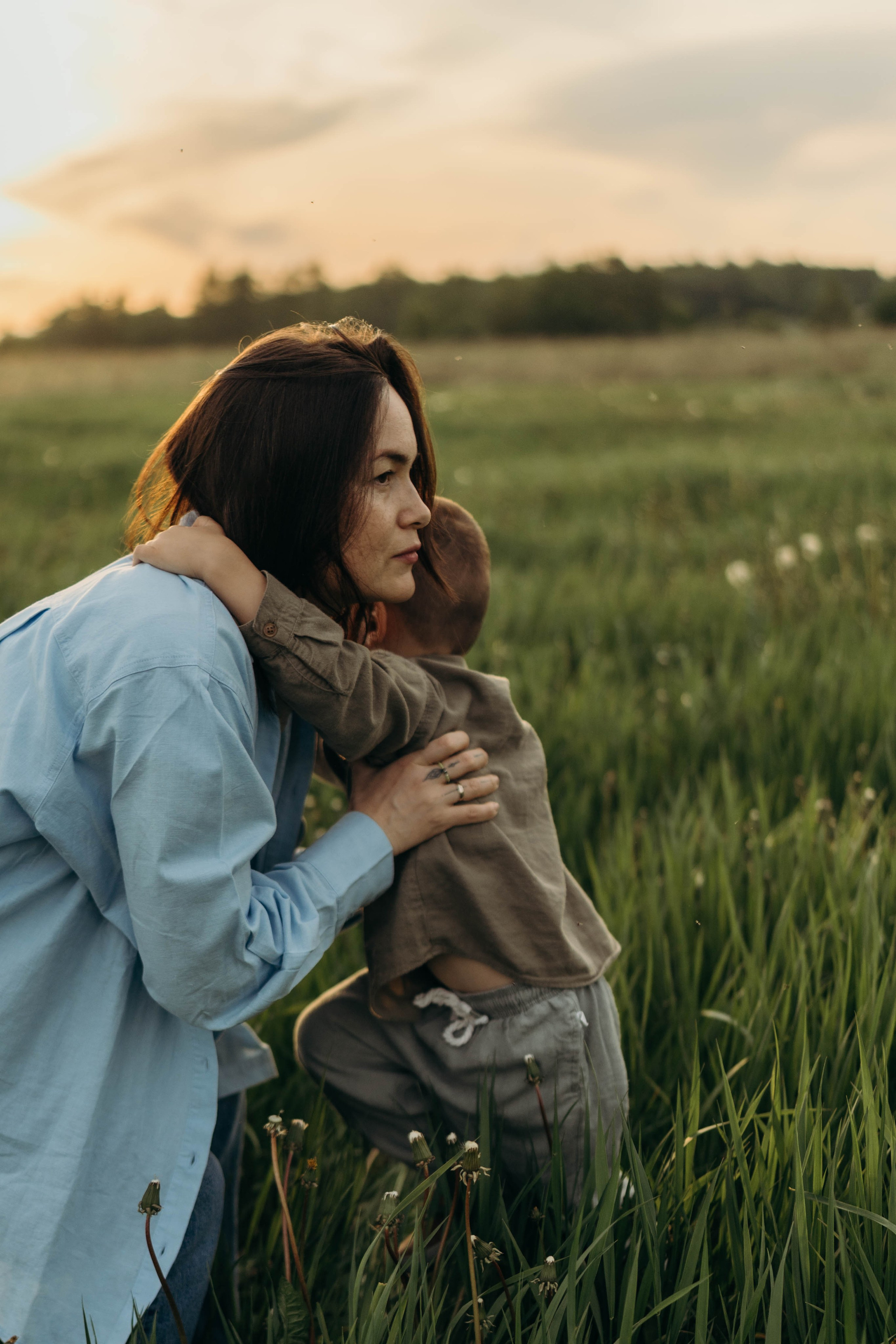 Семейная фотосессия на закате. Семейный и портретный фотограф во Владимире и Суздале