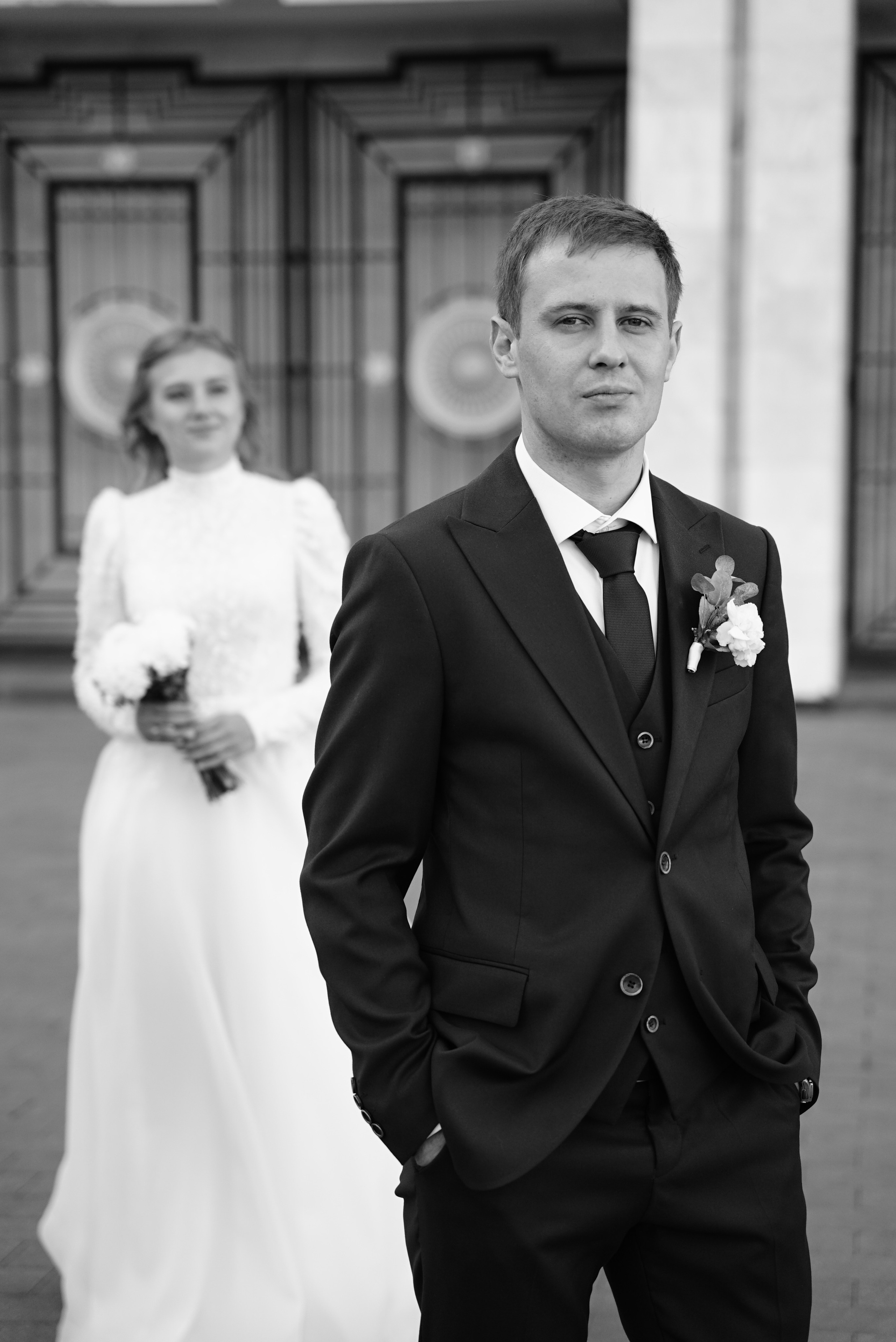 Андрей и Алина чб. Свадебный фотограф в Самаре Анна Ковалева