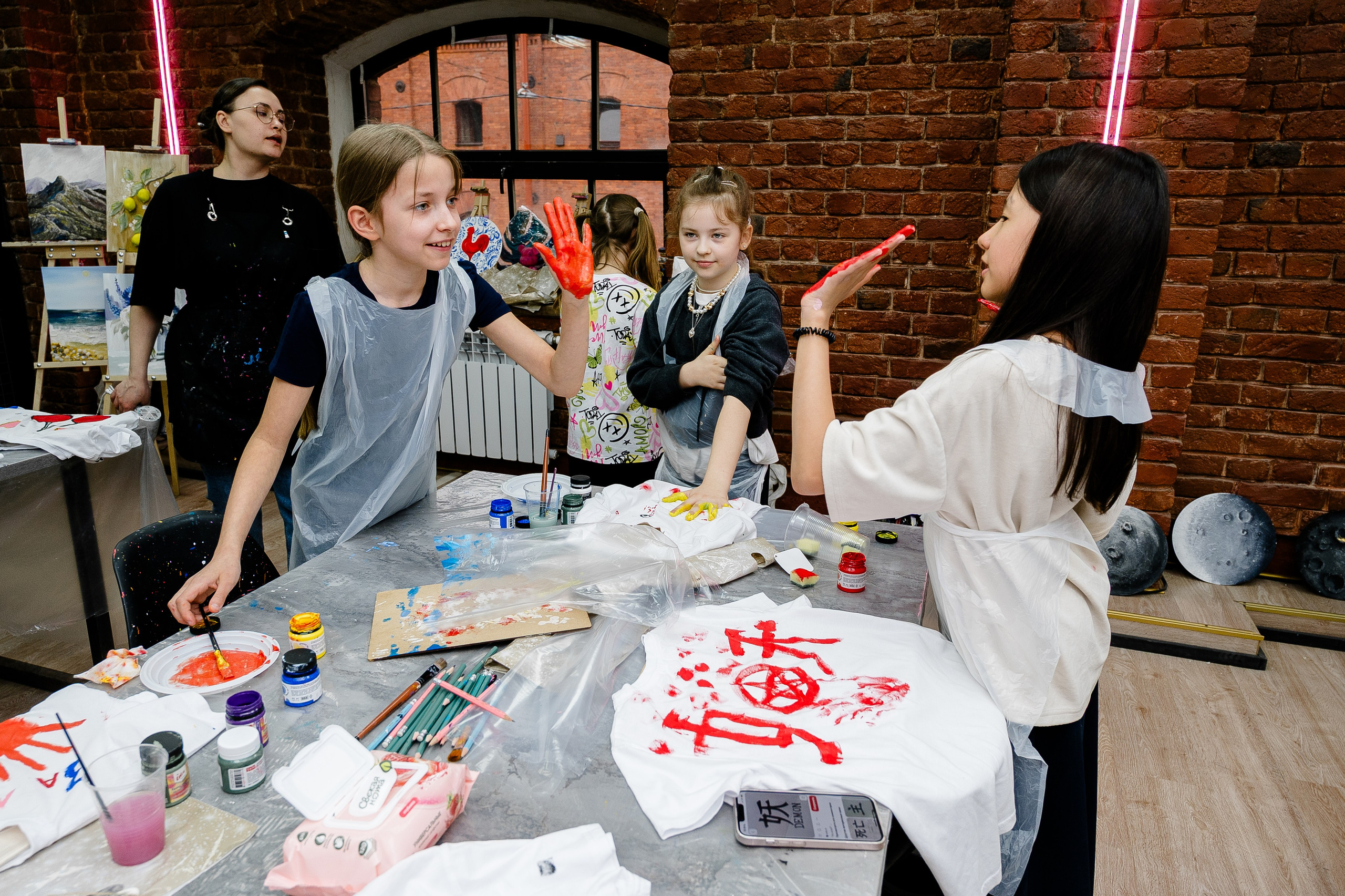 Детский День рождения. Мк роспись футболок. Alice_insomnia