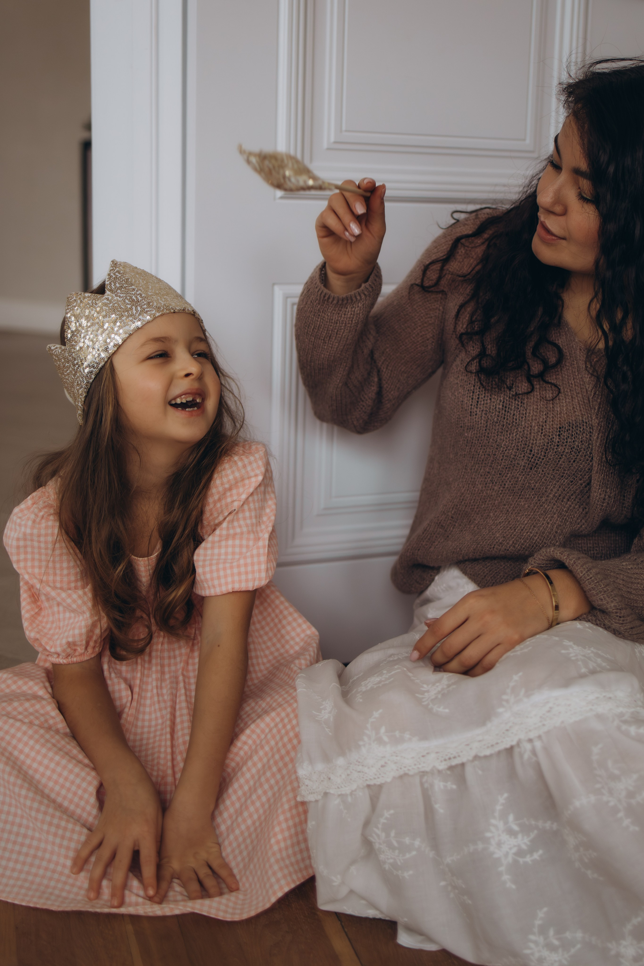 Мамочка и доченька в студии, г. Обнинск (Калужская обл.). Надежда Стар семейный и церковный фотограф в Жукове и Калужской области