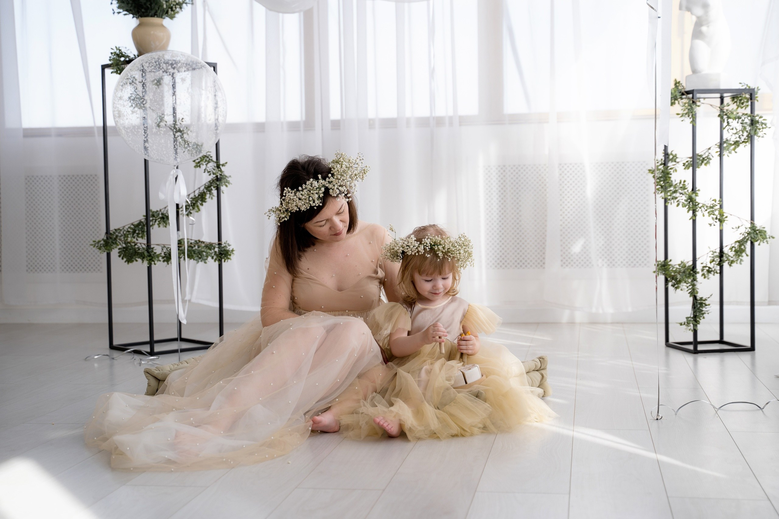 Платья Family look. Фотостудия Малина в городе Улан-Удэ. Фотограф Ирина Жарникова