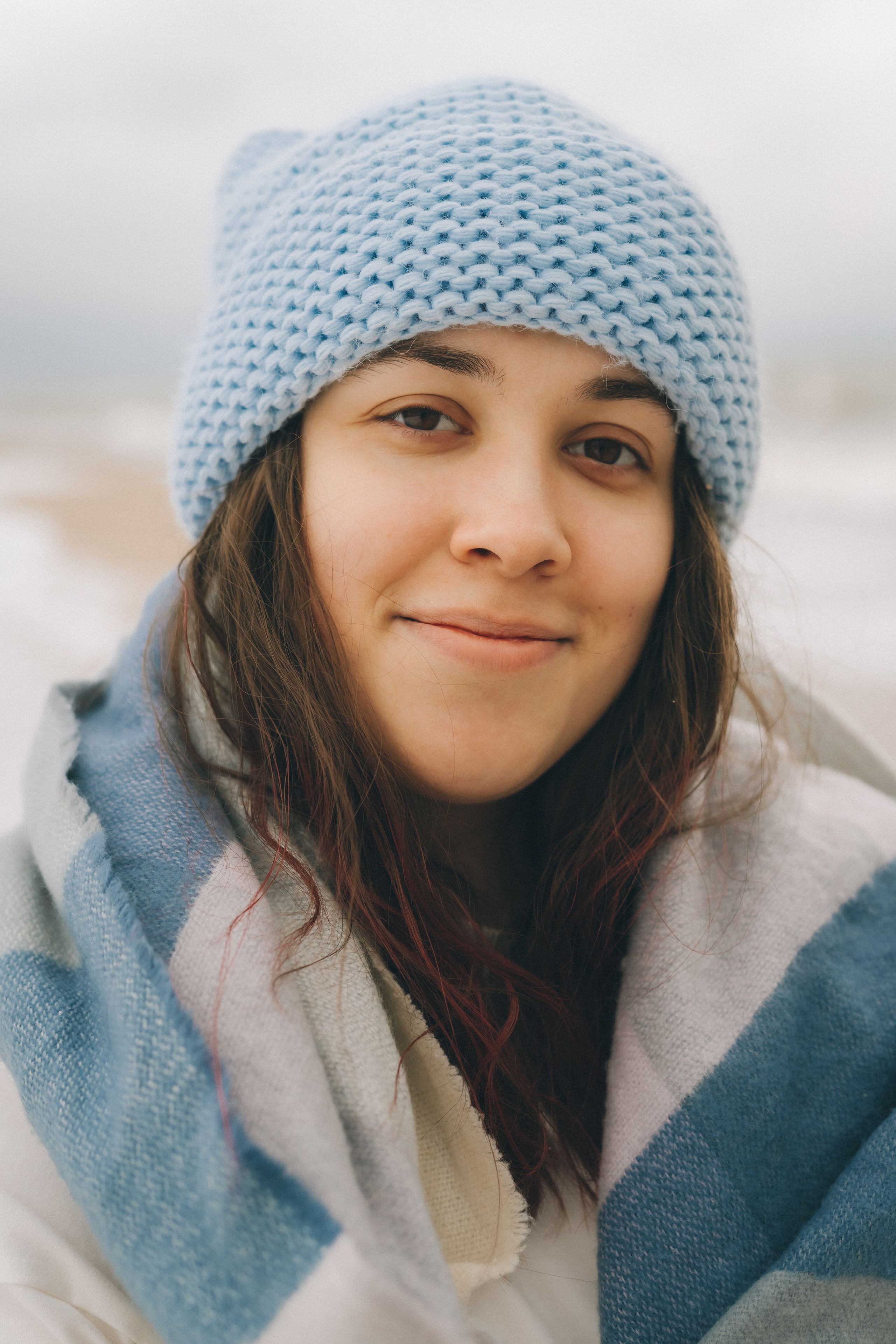 Маша и зима на Балтике. Фотограф Зеленоградск Красильникова Елена