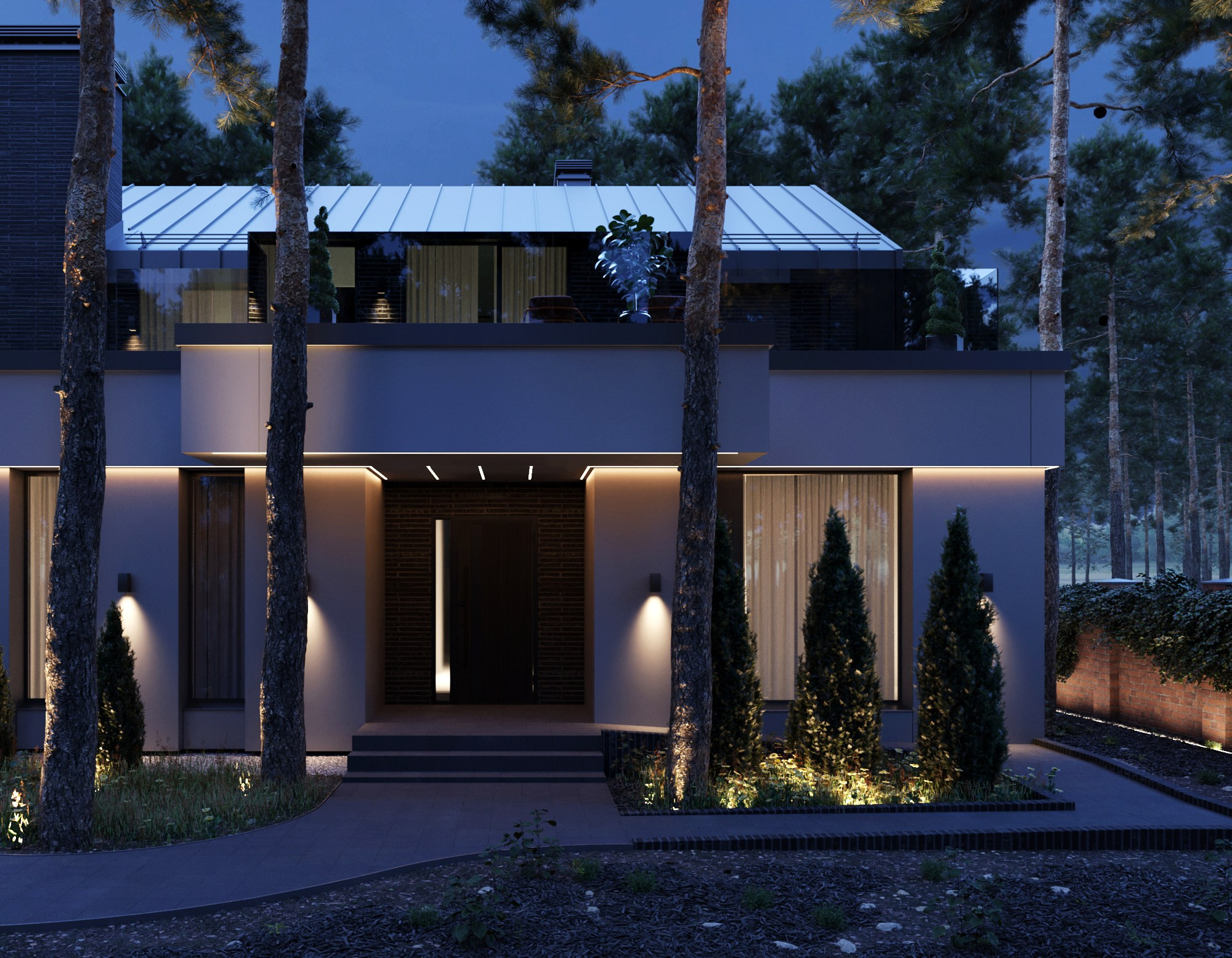 Визуализация дома в сосновом бору КП Орел. Архитектор-дизайнер в Казани