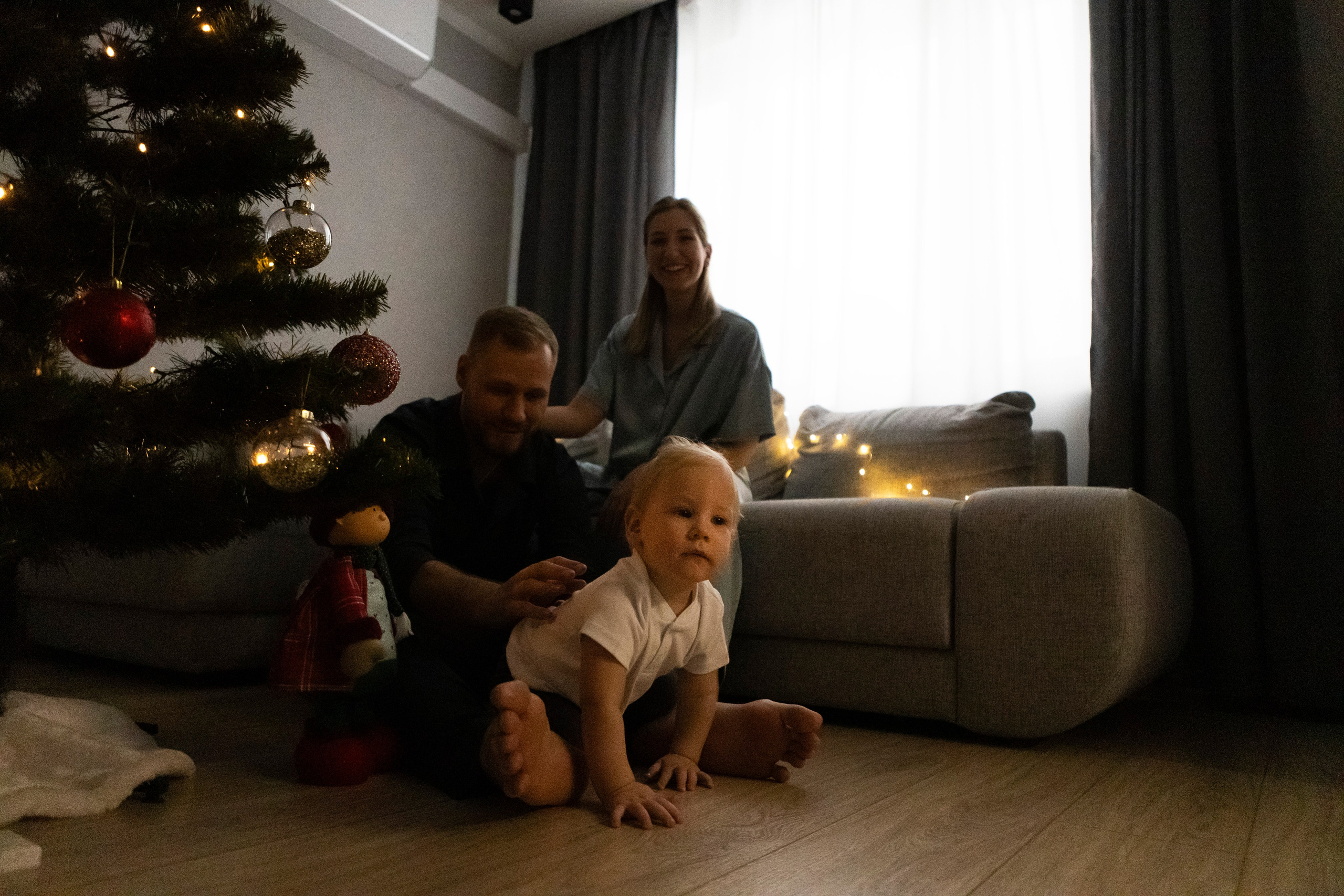 Домашняя новогодняя фотосессия. Семейный и портретный фотограф в Москве Елена Флегант