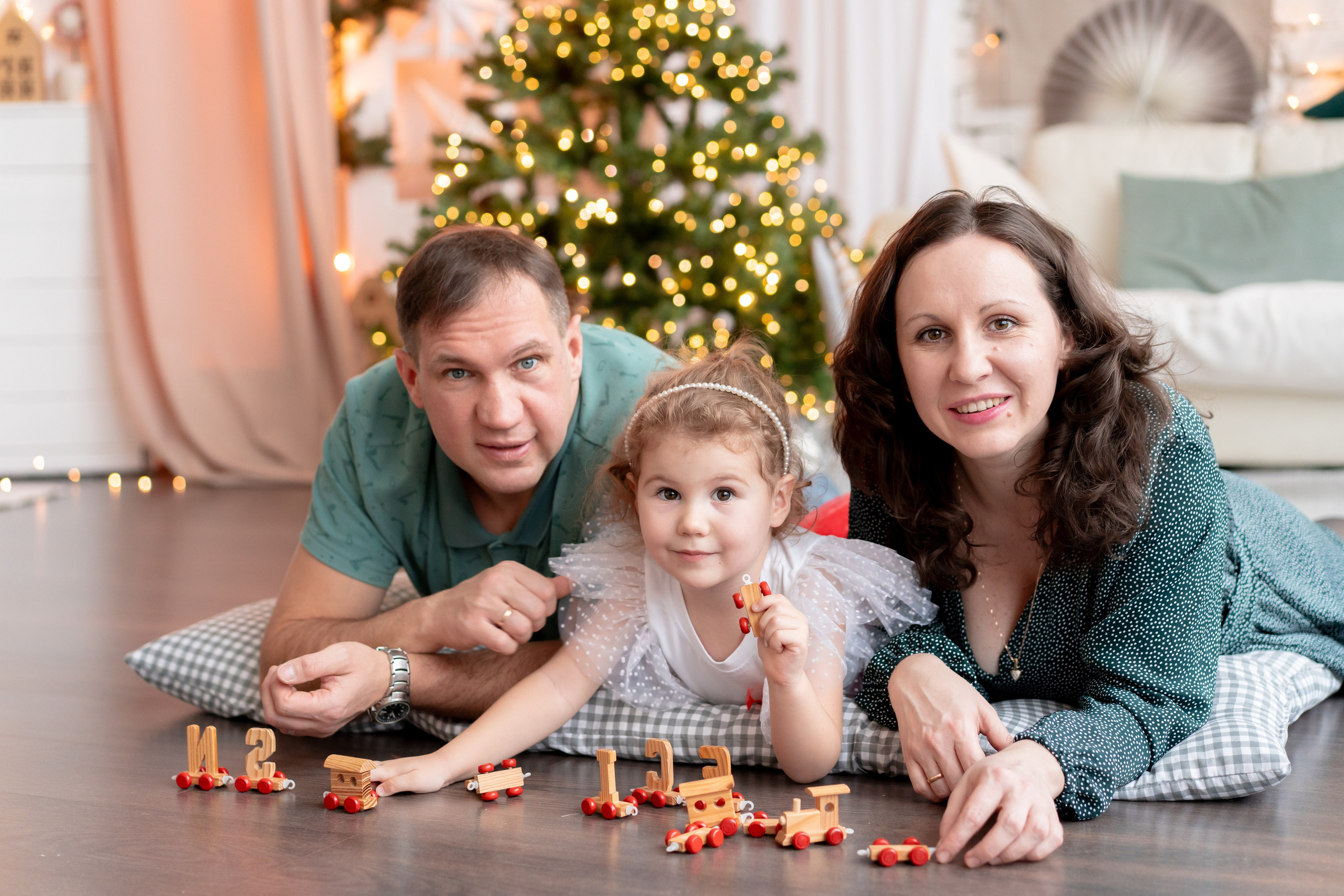 Анечка с мамой и папой!. Детская, семейная фотостудия в Санкт-Петербурге