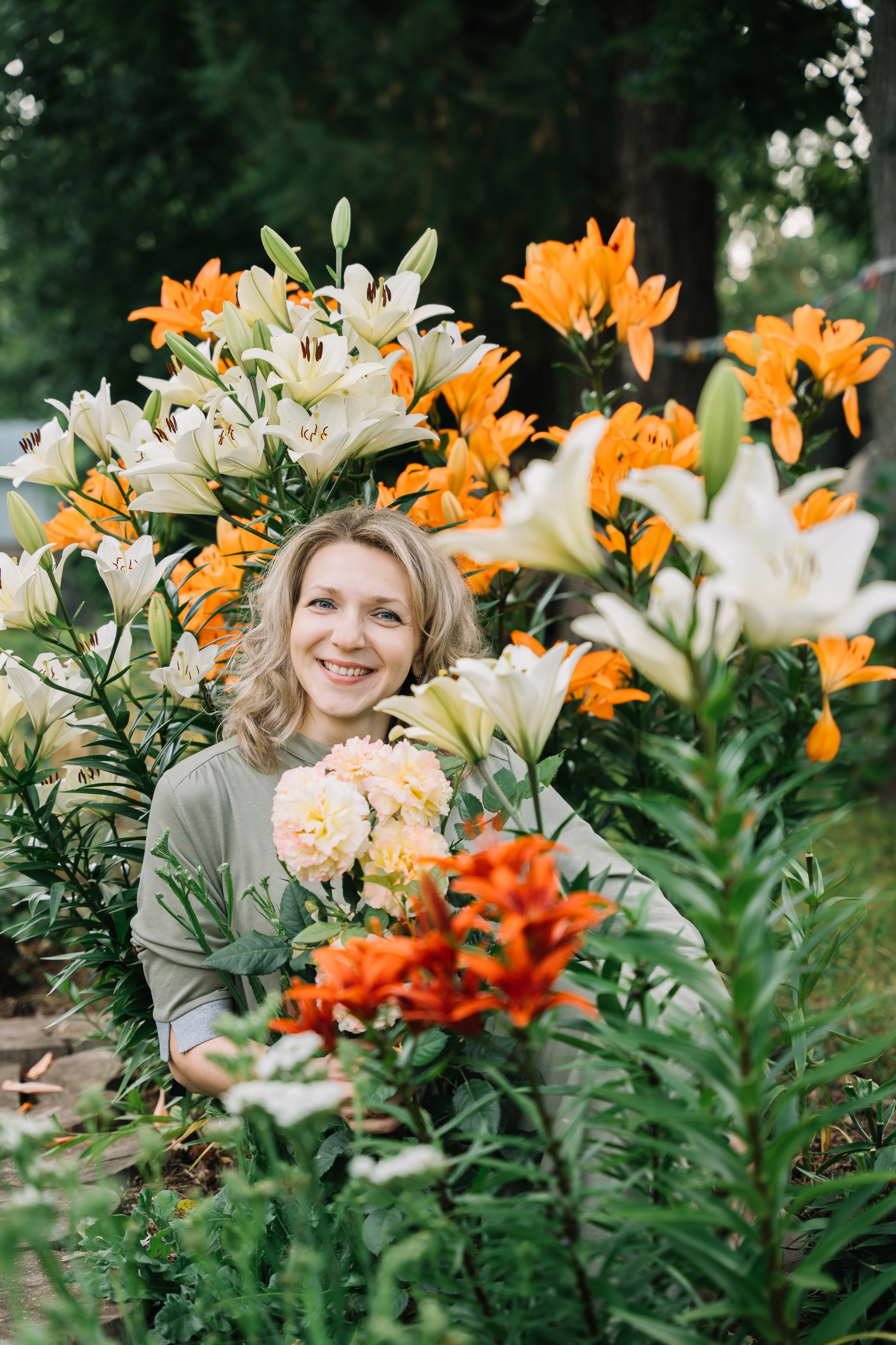 На даче по семейному