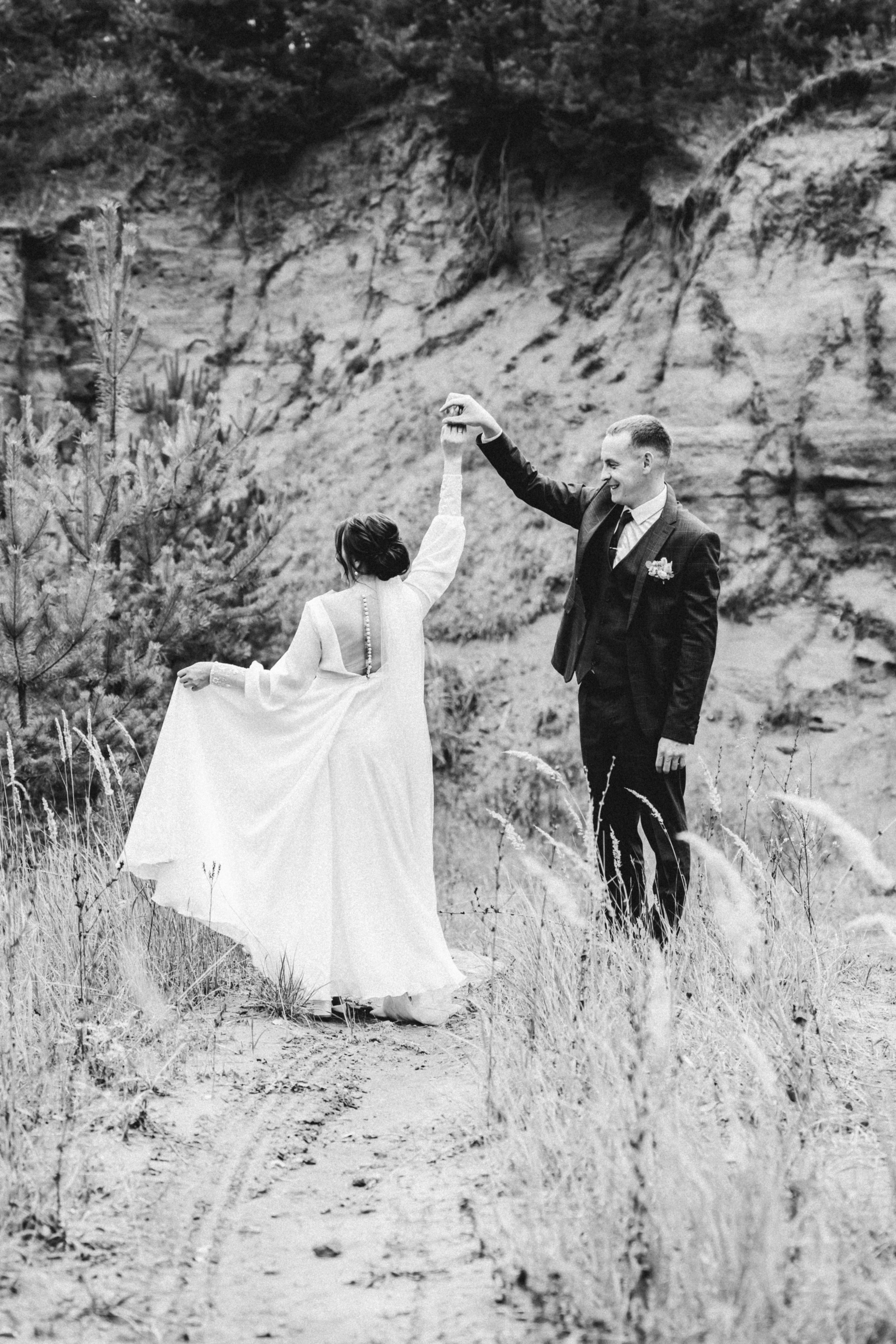 Александр и Елена. Черно белая свадьба сентября