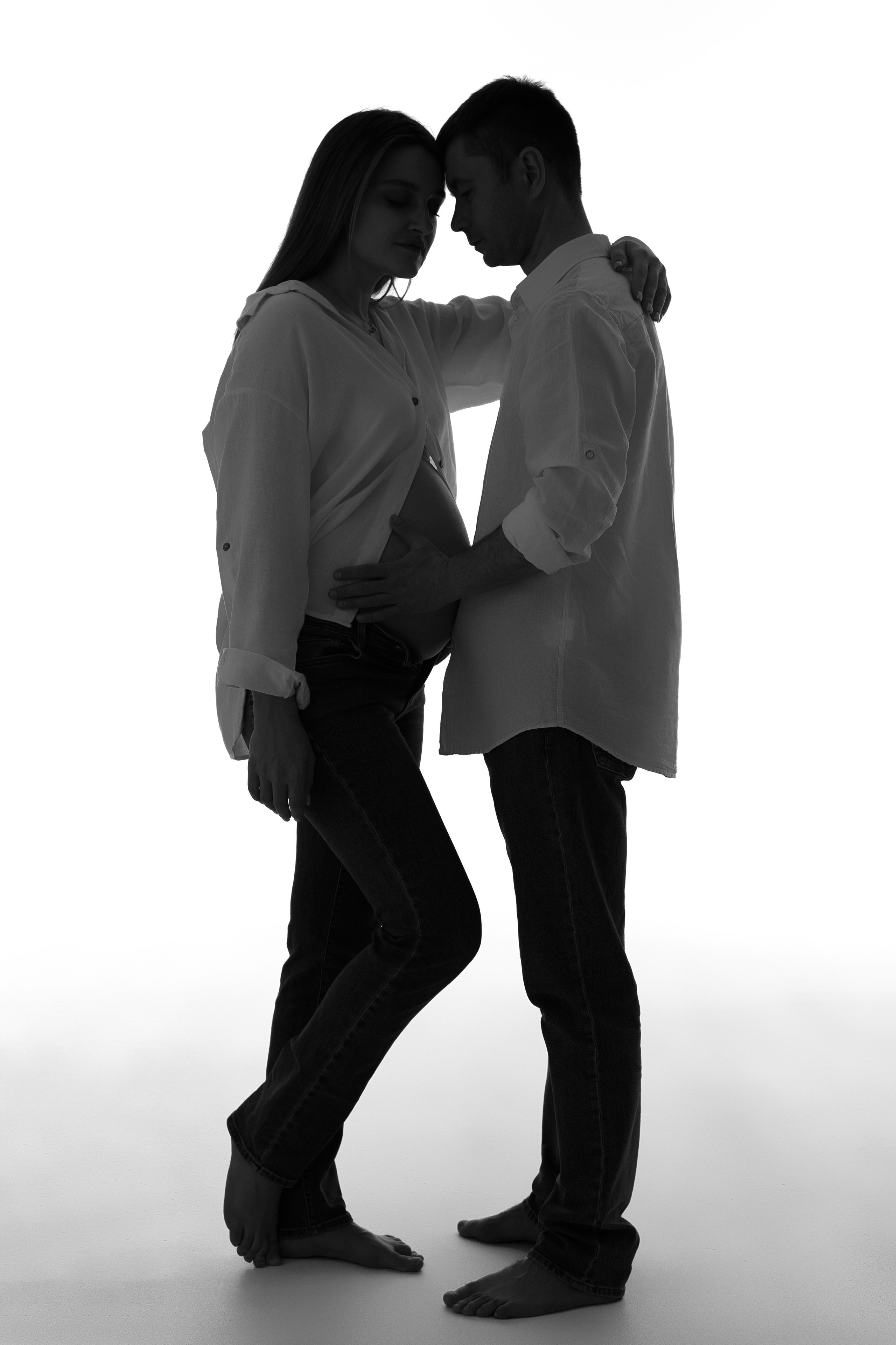 Елена и Роман — семейная фотосессия, фотосессия беременности. Анастасия, Фотограф женского портрета и беременности в стиле vogue