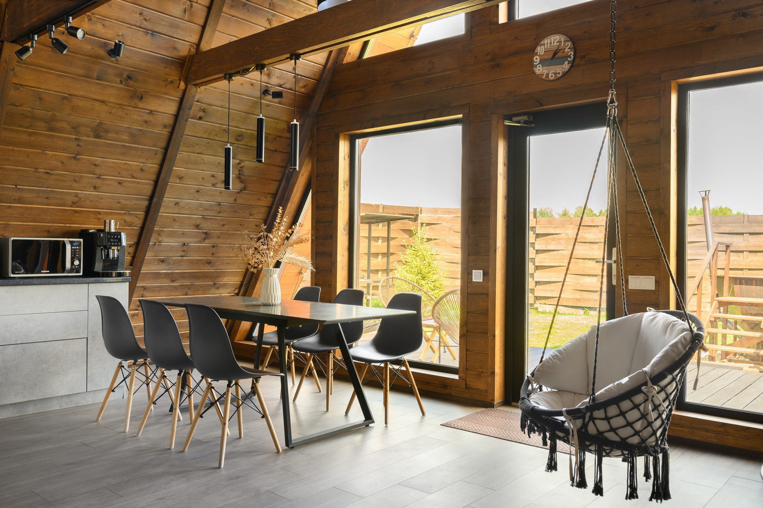 Коттедж для отдыха - «Чантриум» - смотреть дом №1. Коттедж А-фрейм с баней и уличным чаном в Подмосковье - в аренду для отдыха