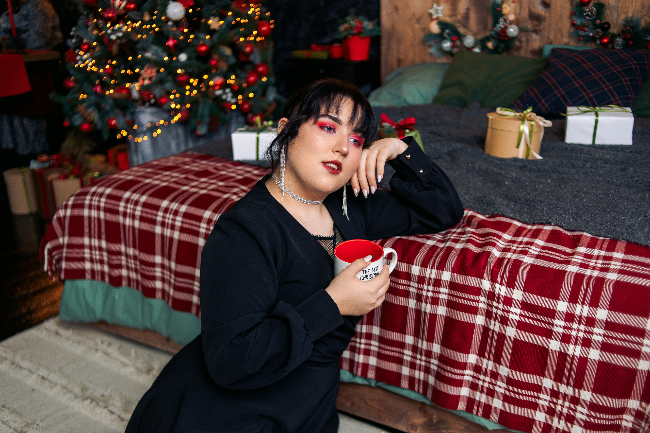 Новогодняя фотосессия для девушки в фотостудии Daily. Фотограф в Санкт-Петербурге, Анна Скворцова