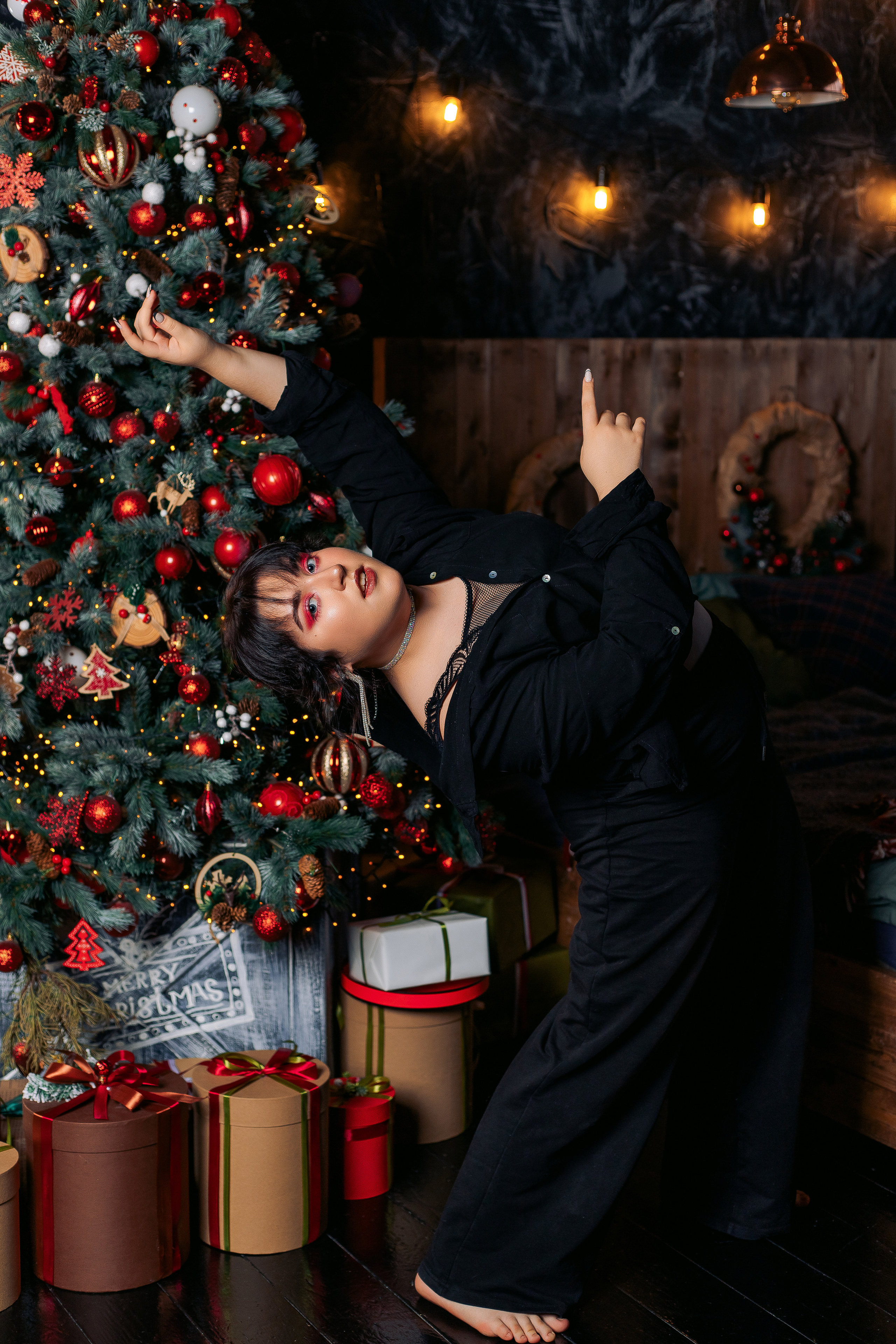Новогодняя фотосессия для девушки в фотостудии Daily. Фотограф в Санкт-Петербурге, Анна Скворцова