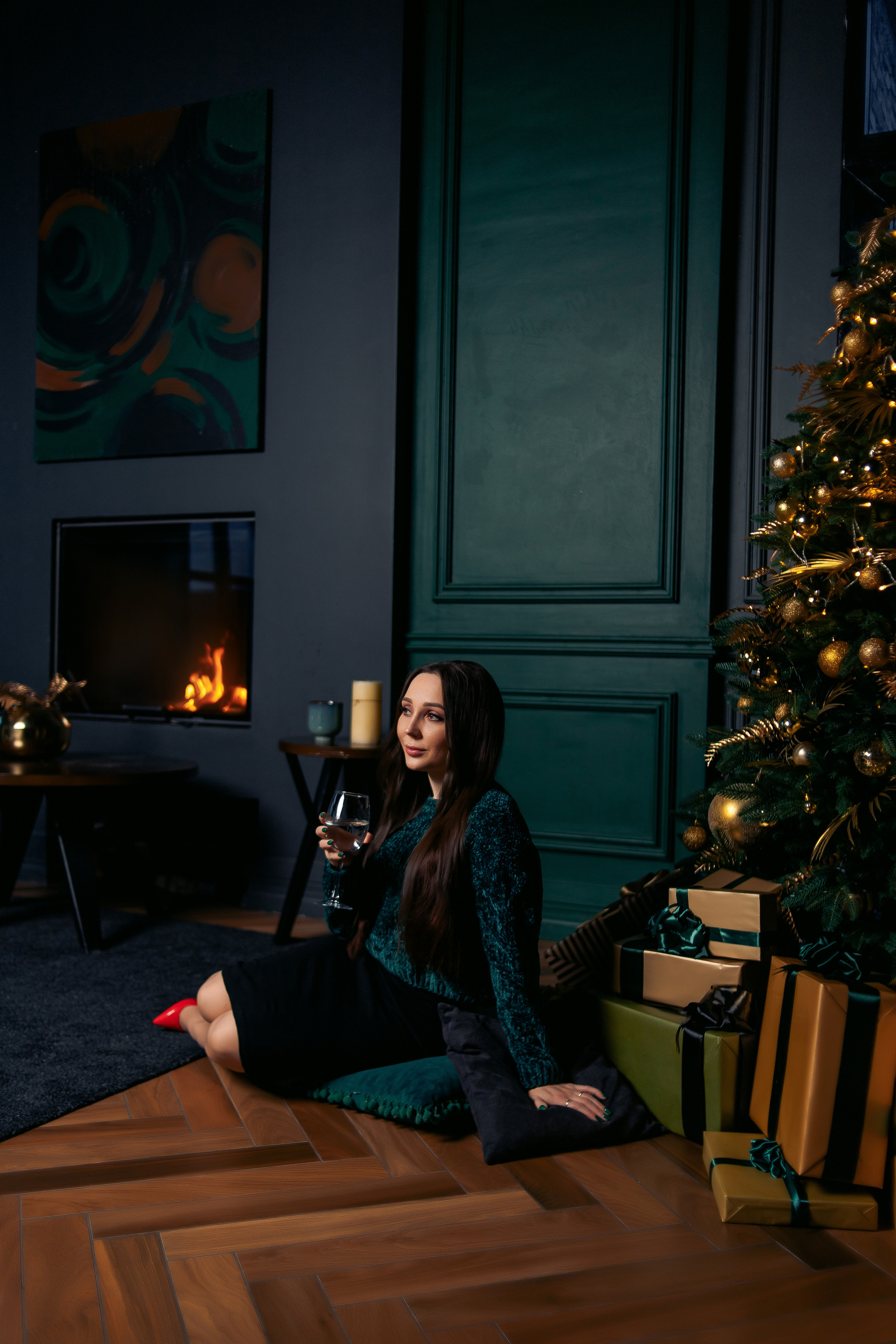 Новогодняя фотосессия для женщин в фотостудии. Фотограф в Санкт-Петербурге, Анна Скворцова