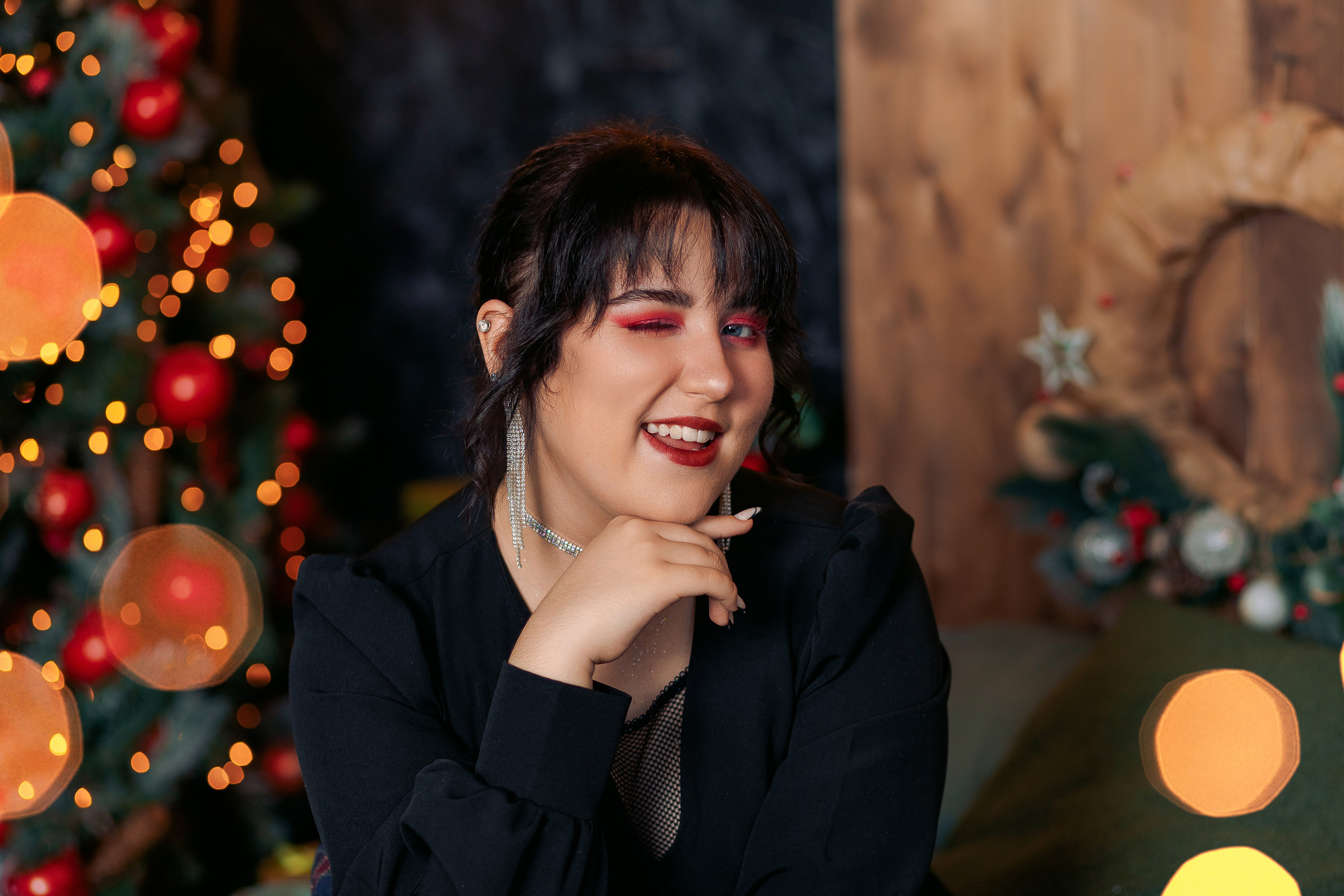 Новогодняя фотосессия для девушки в фотостудии Daily. Фотограф в Санкт-Петербурге, Анна Скворцова