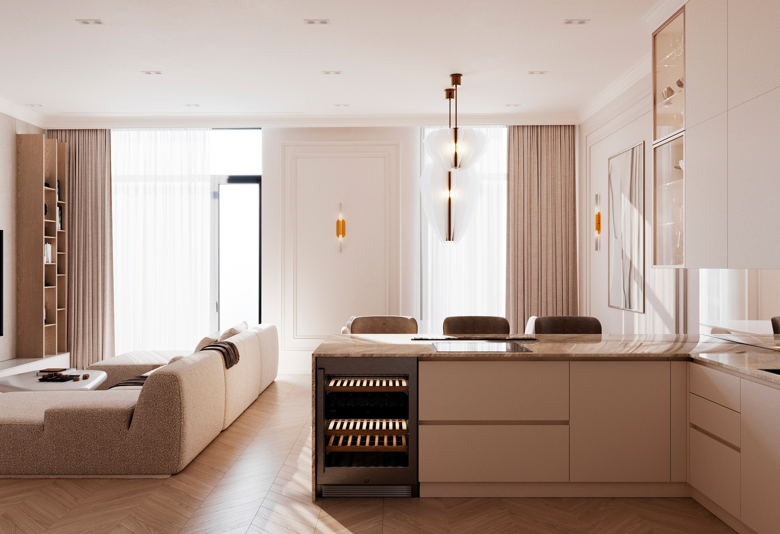 Roza Rossa гостиная. Визуализатор Векшина Елена