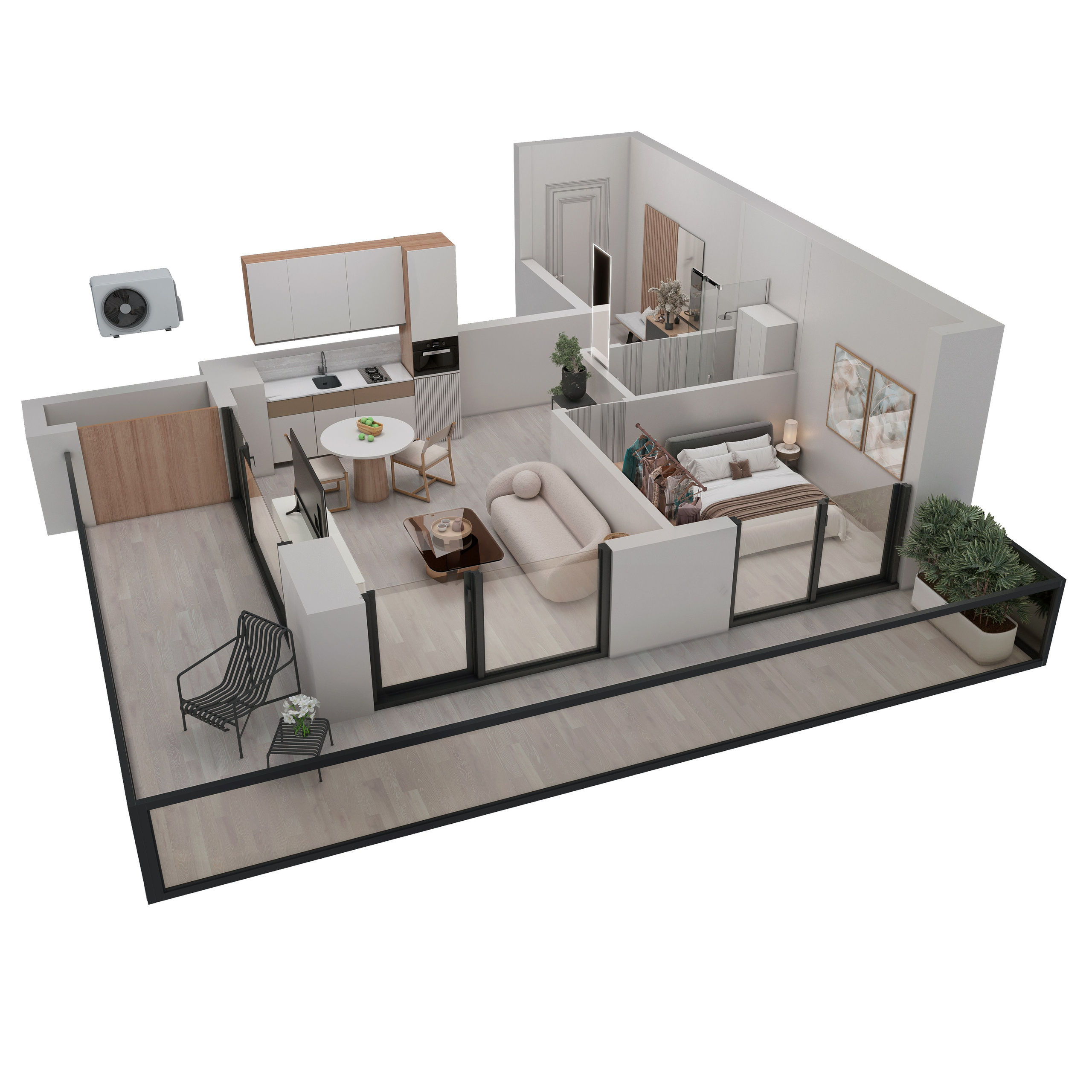 Atlas. 3D visualization of exteriors and interiors