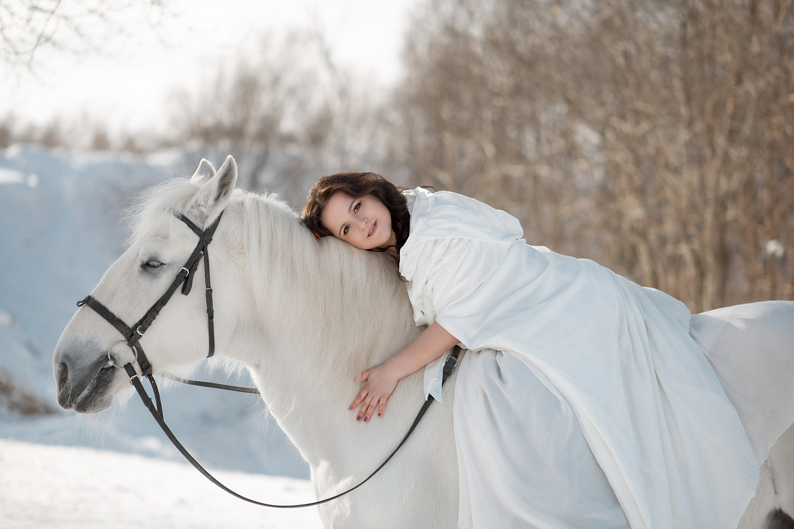 Елена и Воробей. Фотосессия с лошадьми в Нижнем Новгороде