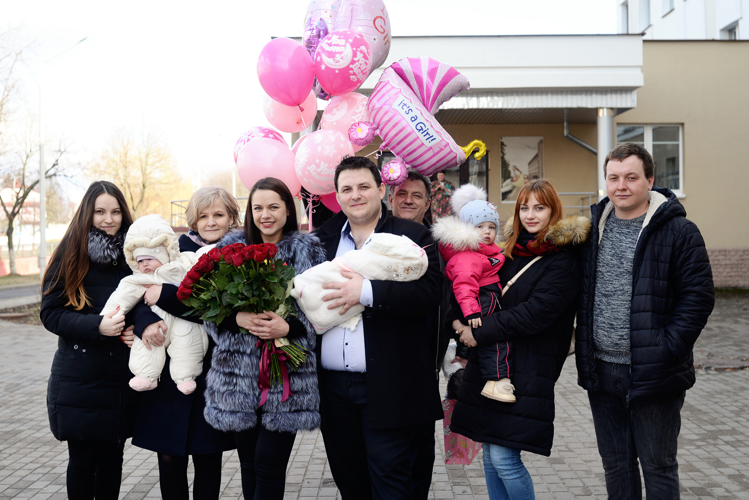 Съемки выписки в роддоме в г. Гомеле. Фотограф (photographer) Lischinski Vitaliy