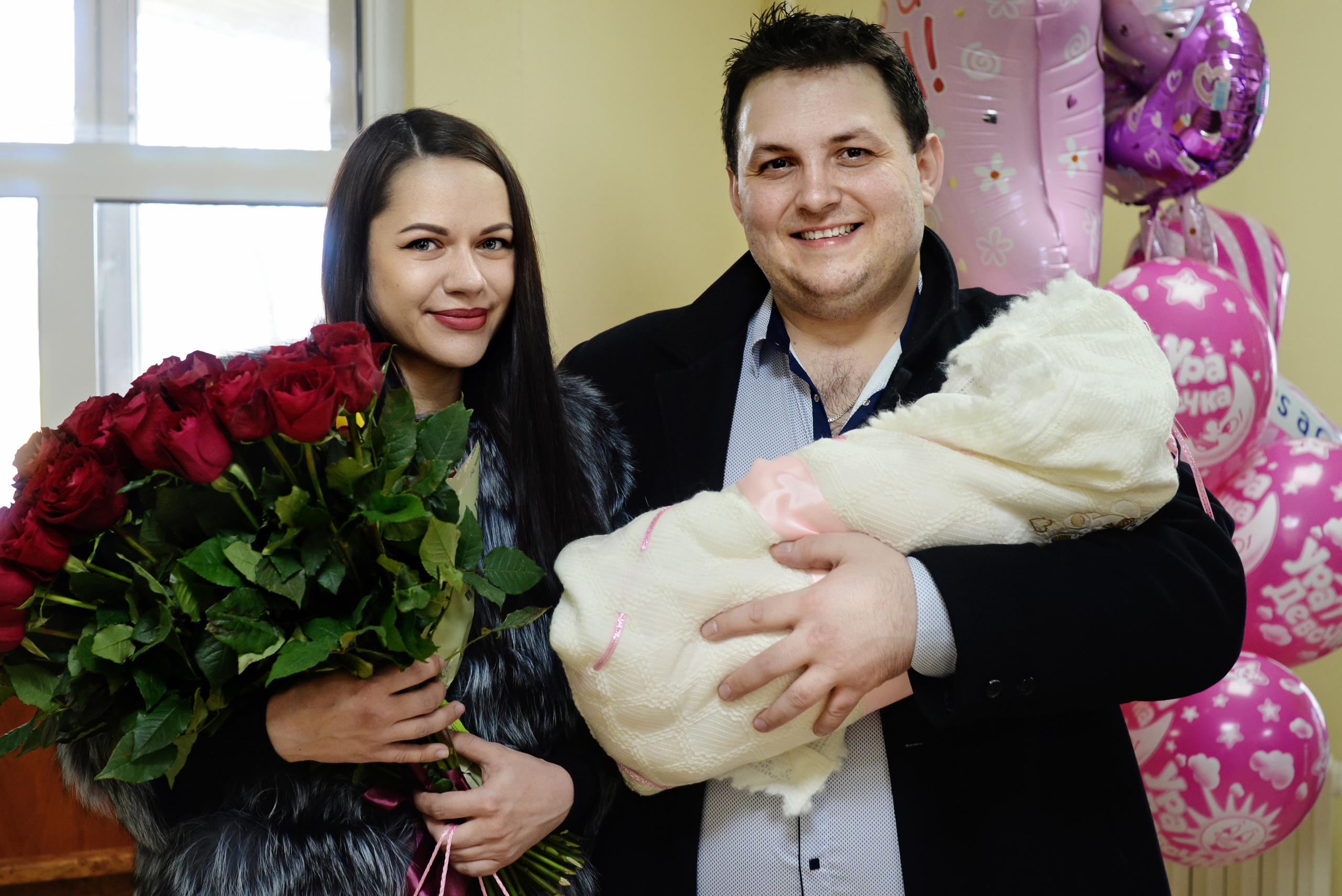 Съемки выписки в роддоме в г. Гомеле. Фотограф (photographer) Lischinski Vitaliy