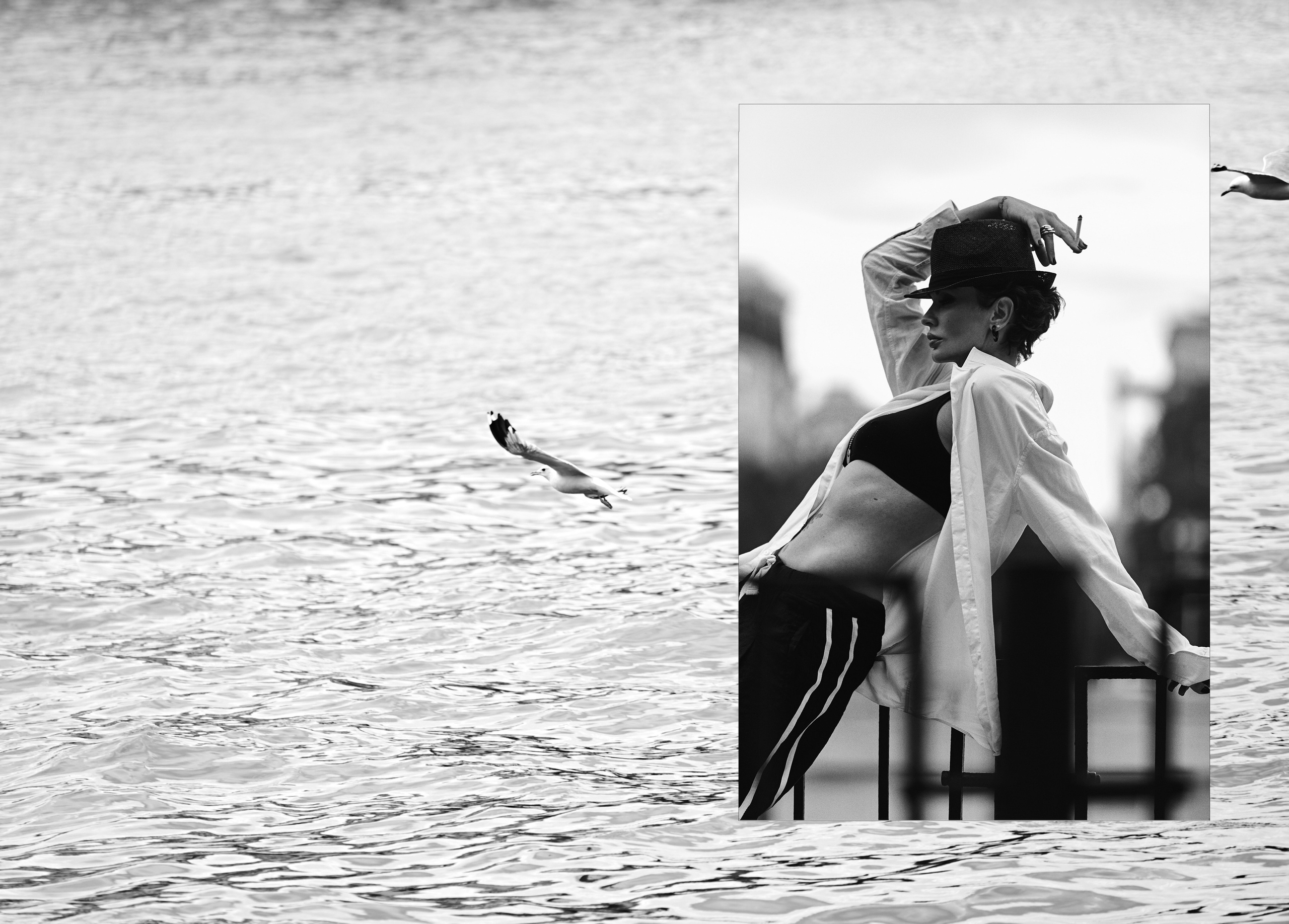 Чб фотосессия на набережной в Москве. Фотограф Продюсер в горах КБР / Москва  Нальчик Горы