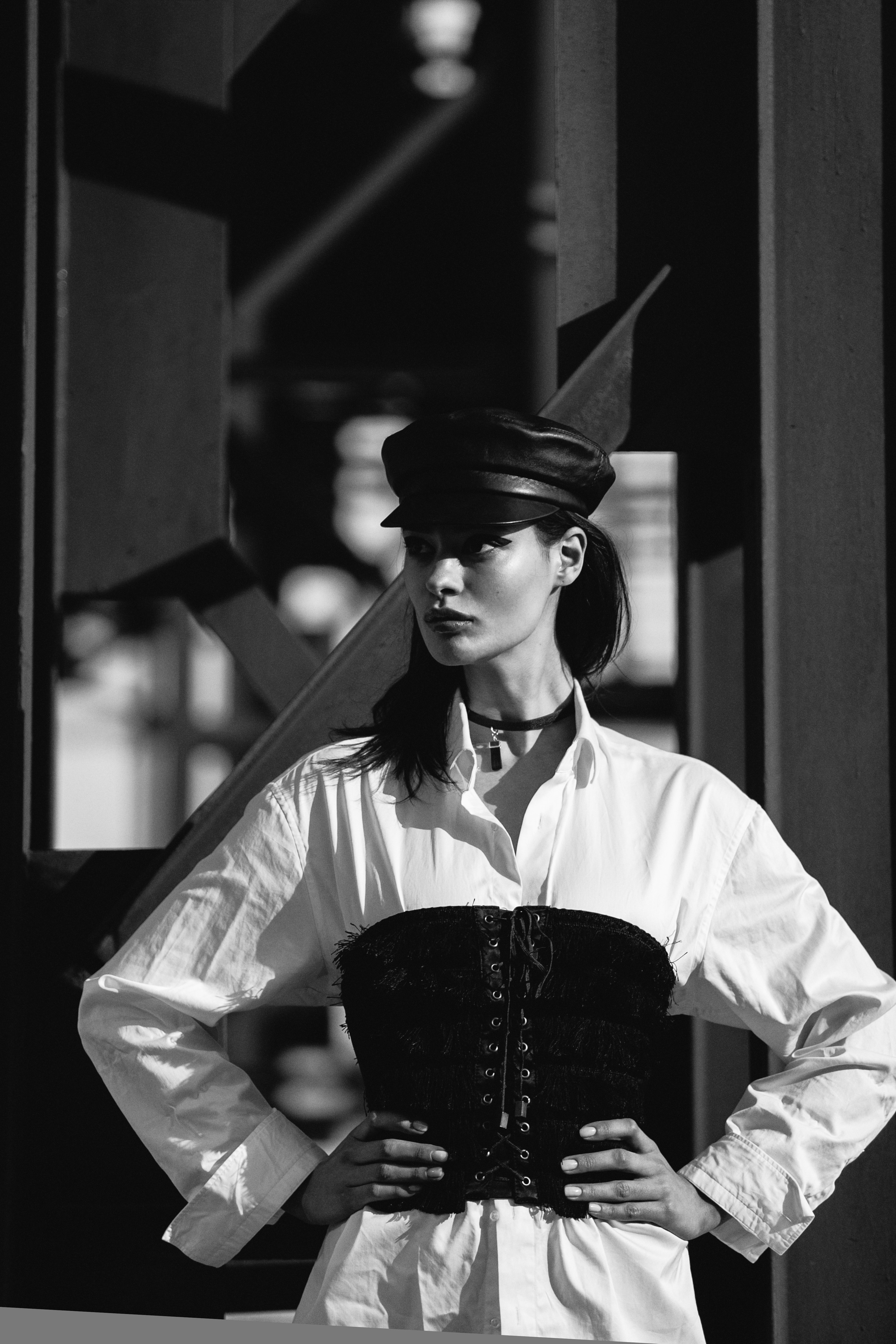 Черно-белая фотосессия в белье. Фотограф Продюсер в горах КБР / Москва  Нальчик Горы